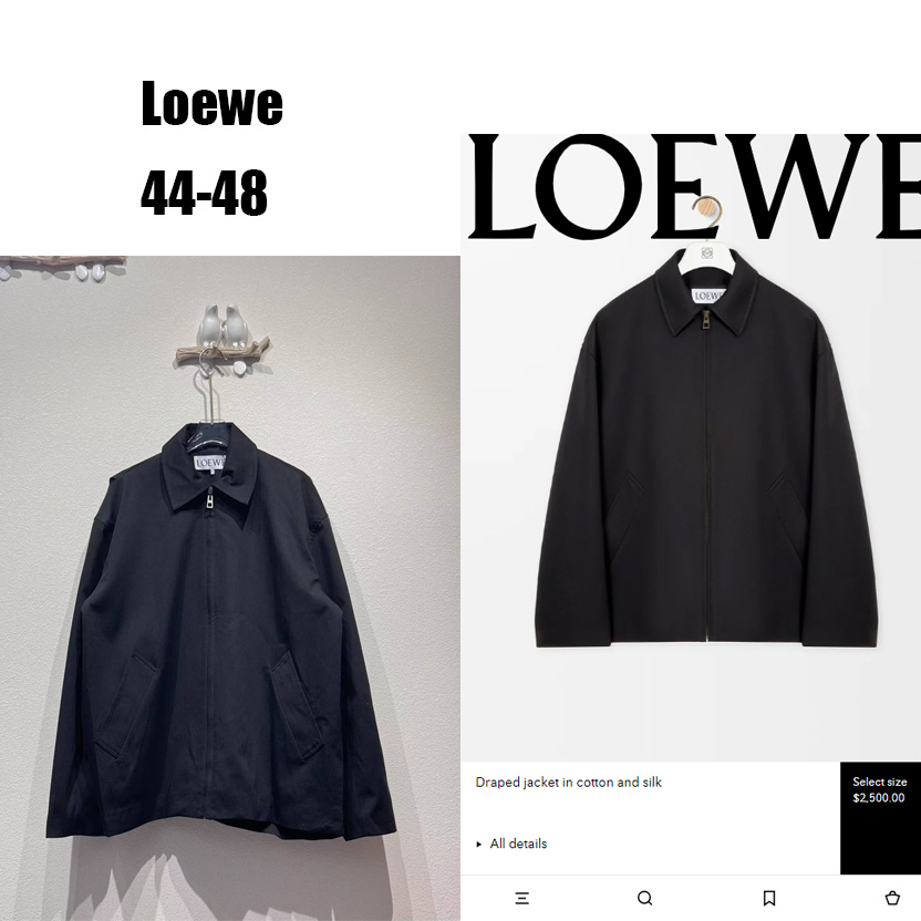 Loewe Draped Jacket In Cotton And Silk - DesignerGu