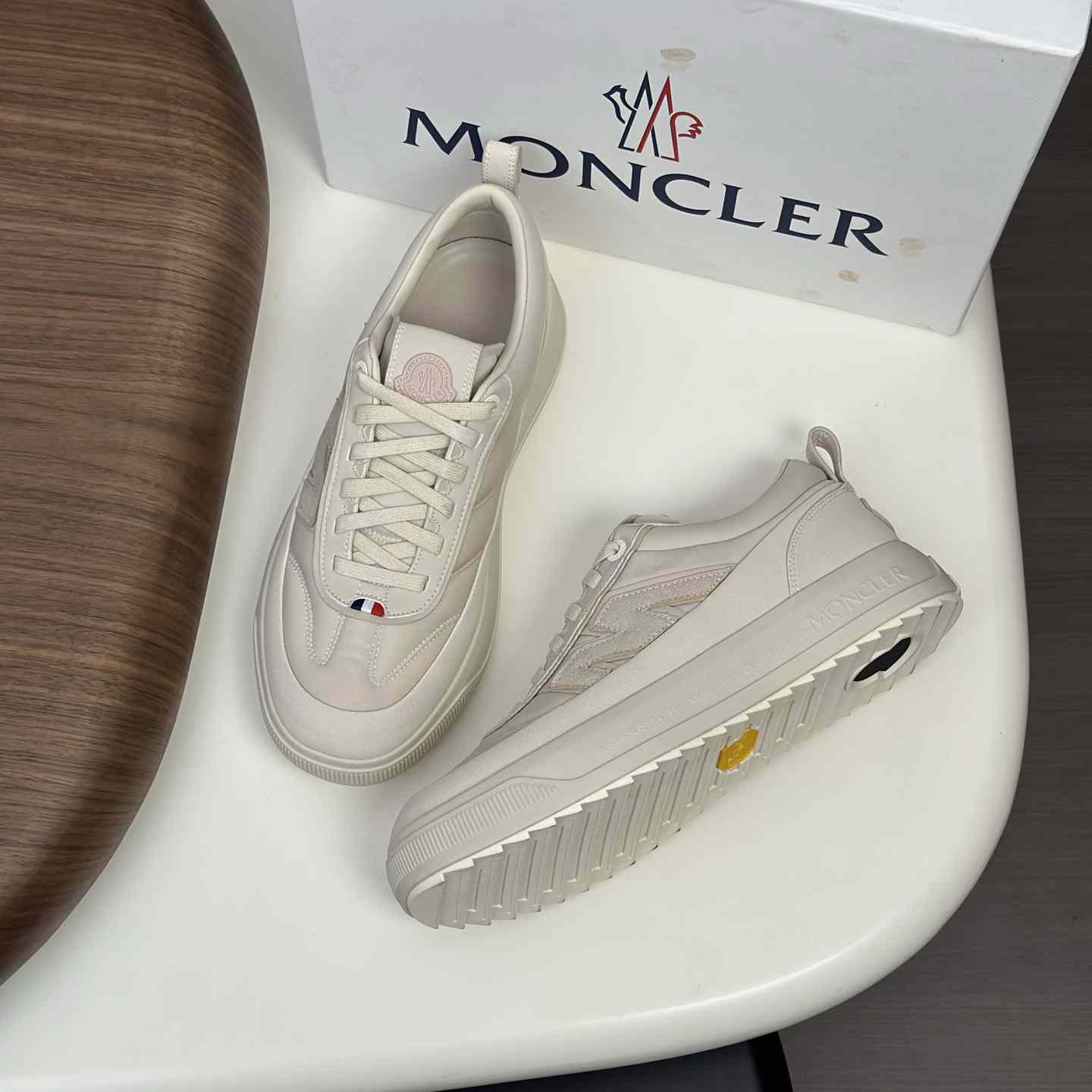 Moncler Men's White Altive Nubuck Suede Sneakers - DesignerGu