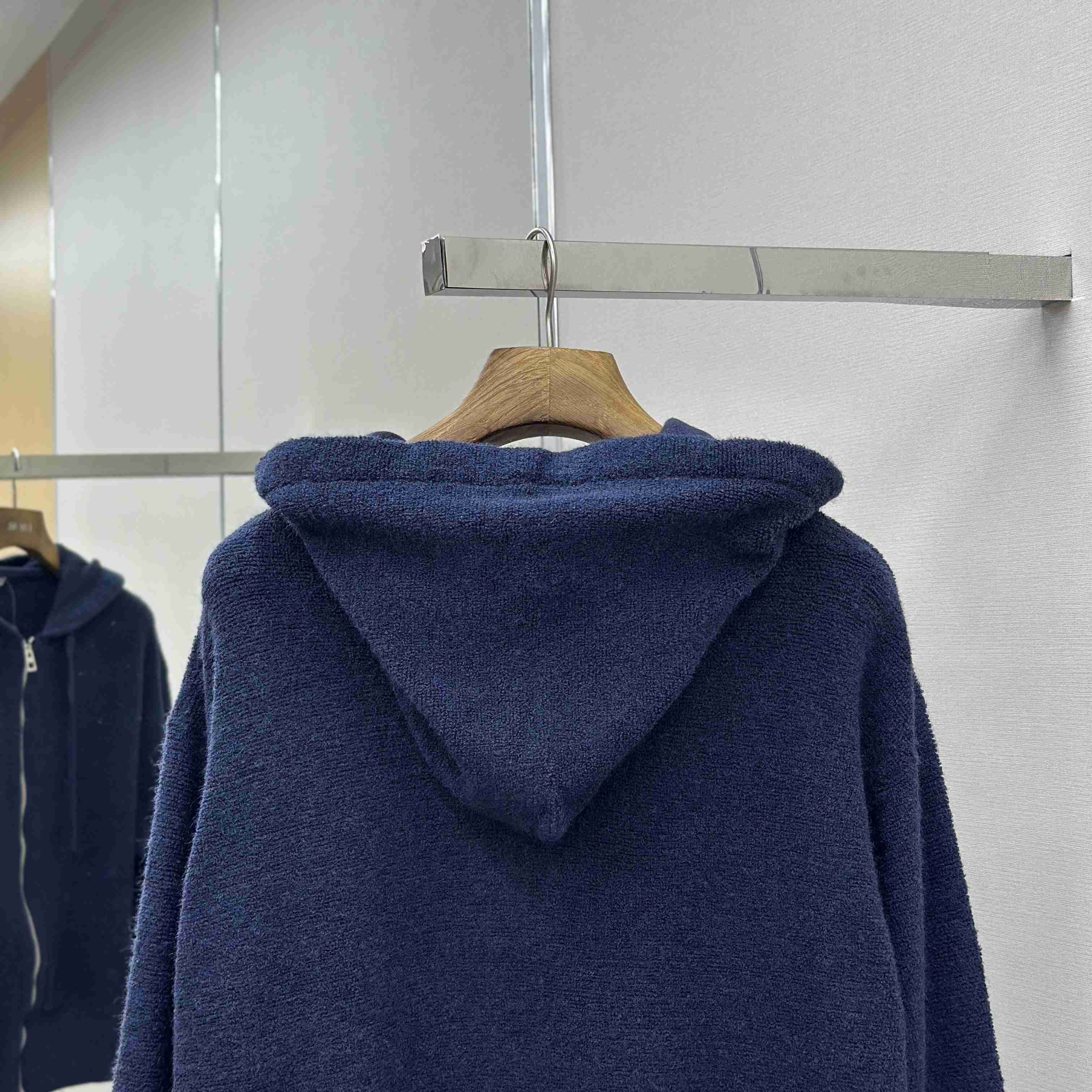 Loewe Anagram Zip-up Hoodie In Wool - DesignerGu