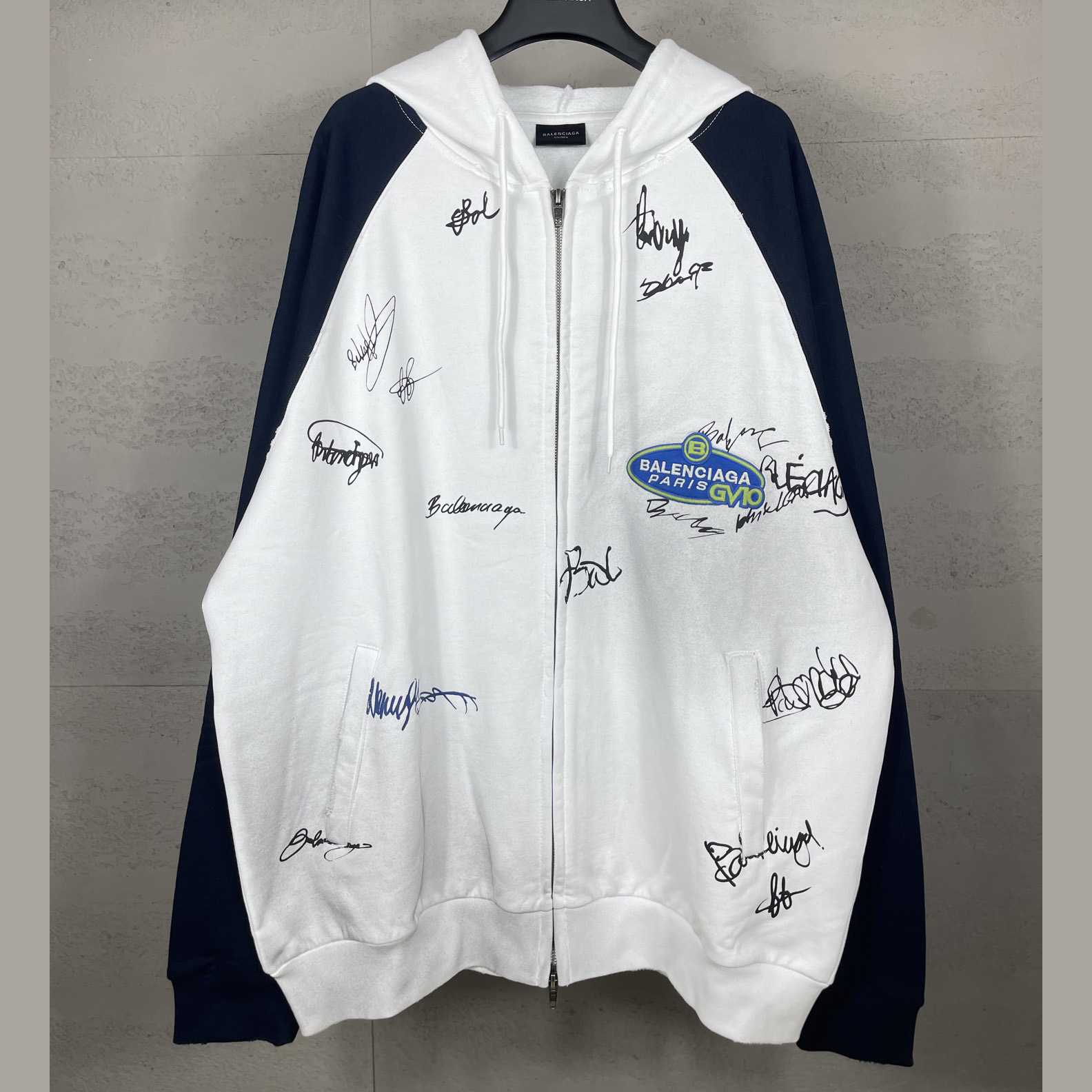 Balenciaga Banana Raglan Oversized Zip-Up Hoodie  - DesignerGu