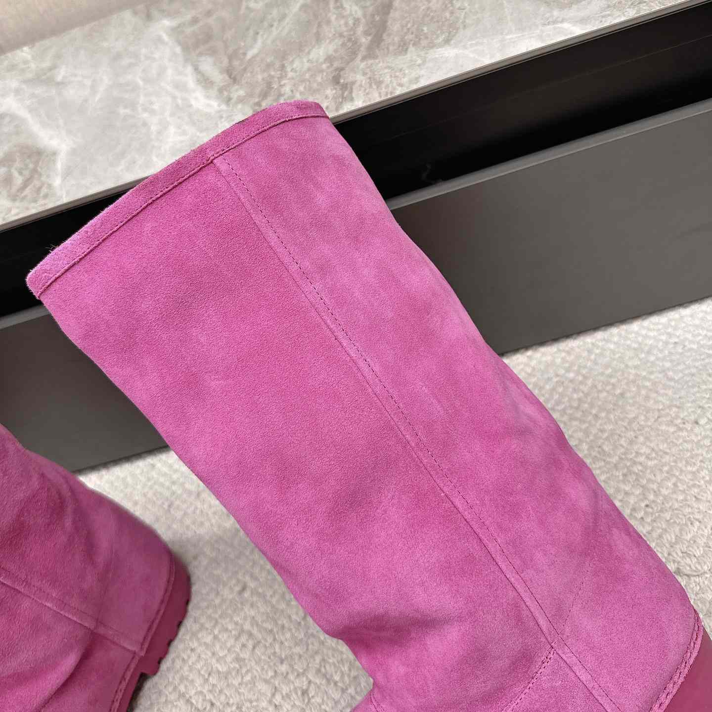 Balenciaga Alaska Fur High Boots - DesignerGu