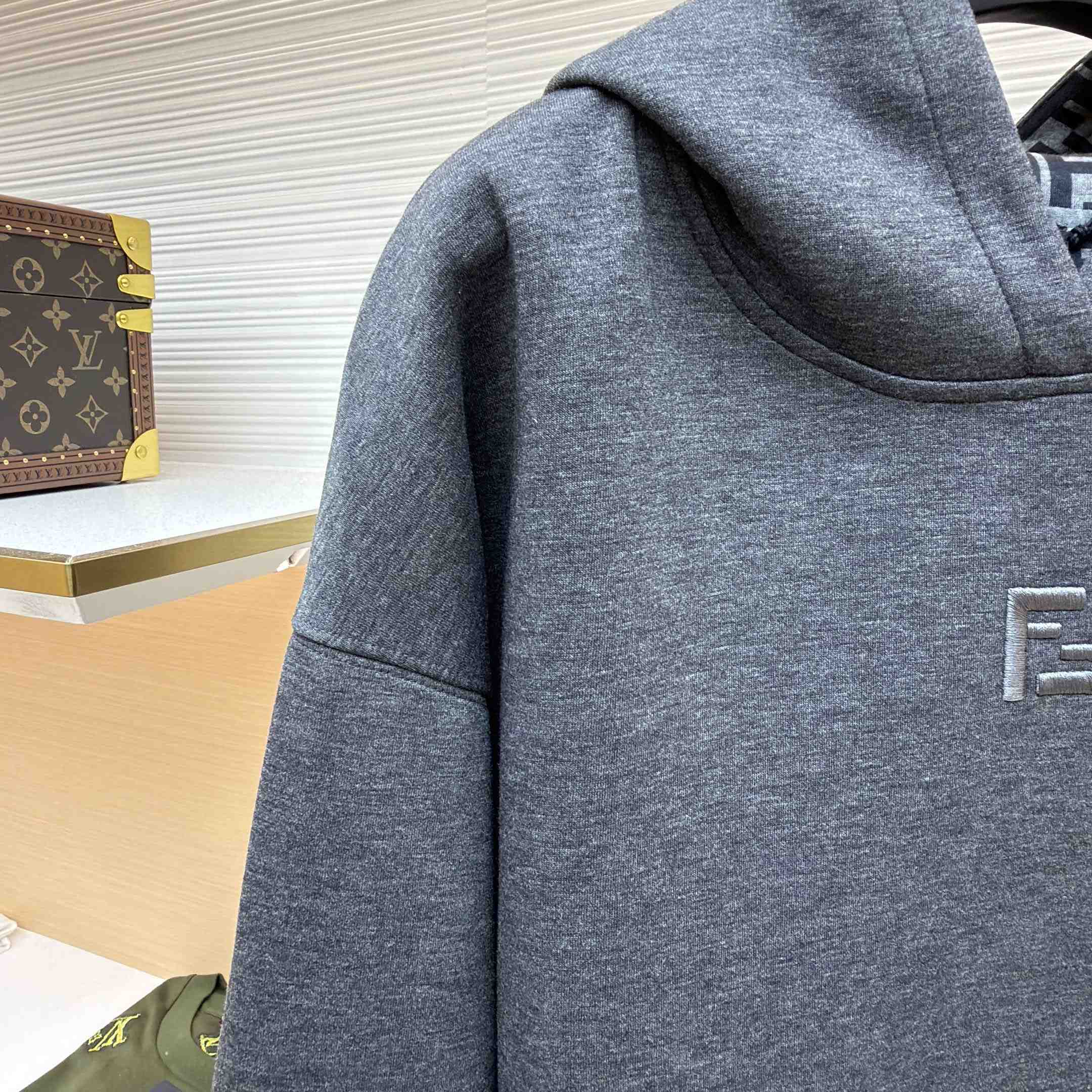 Fendi Dark Gray Cotton Sweatshirt - DesignerGu