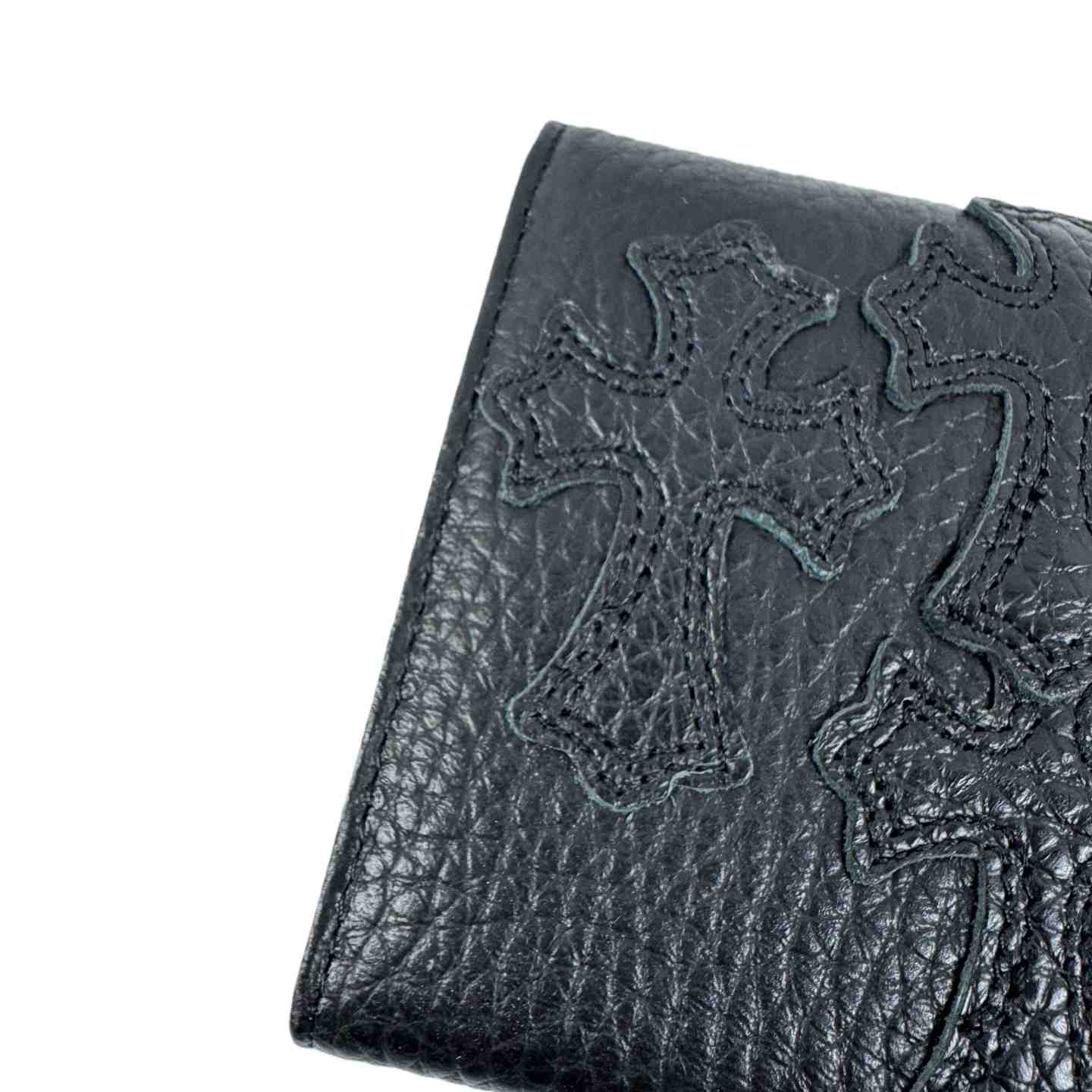 Chrome Heart Leather Cross Wallet - DesignerGu