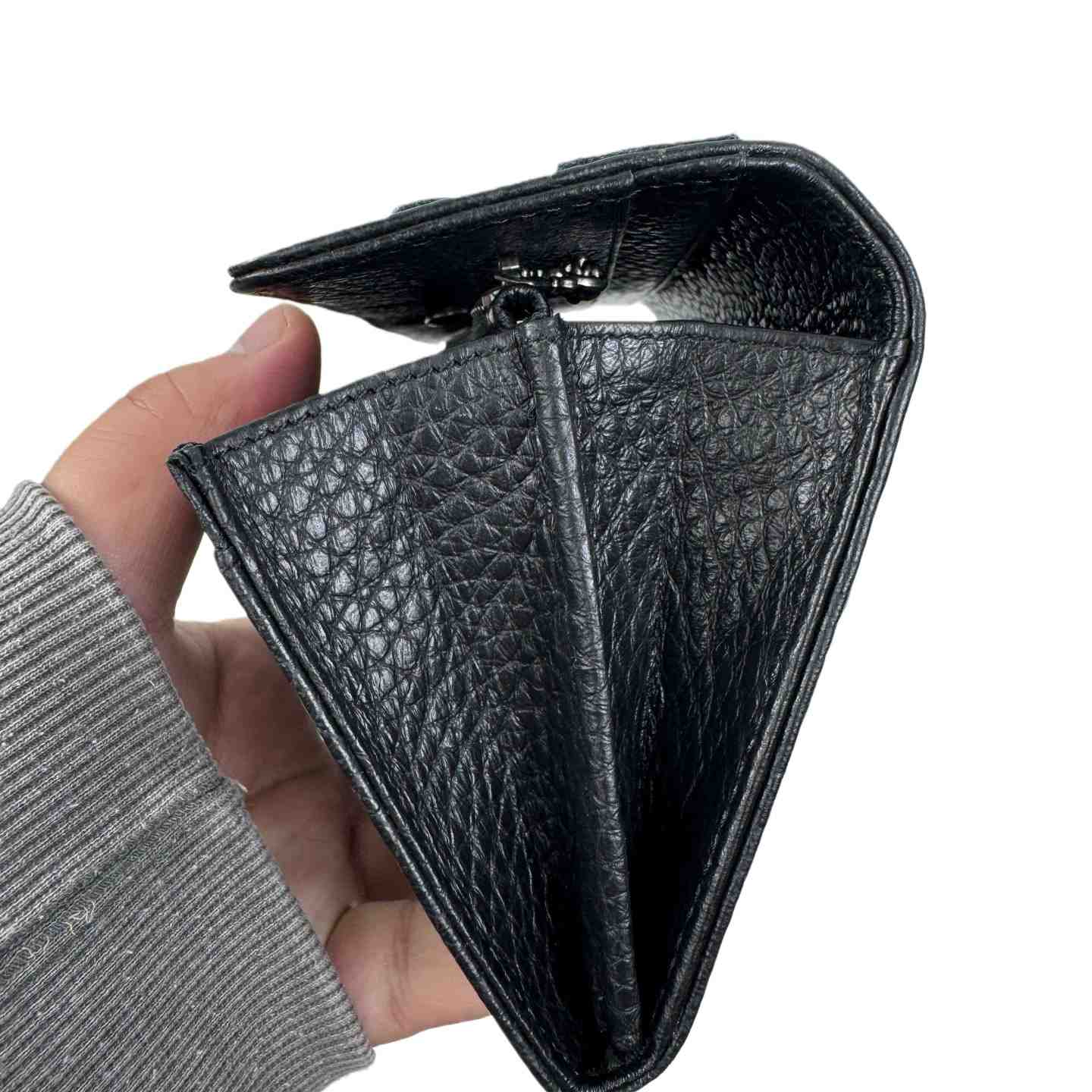 Chrome Heart Leather Cross Wallet - DesignerGu