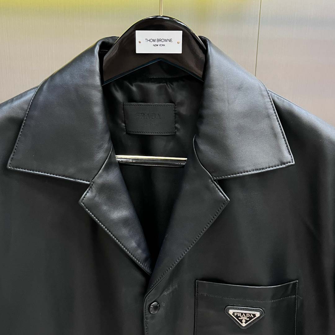 Prada Nappa Leather Shirt - DesignerGu