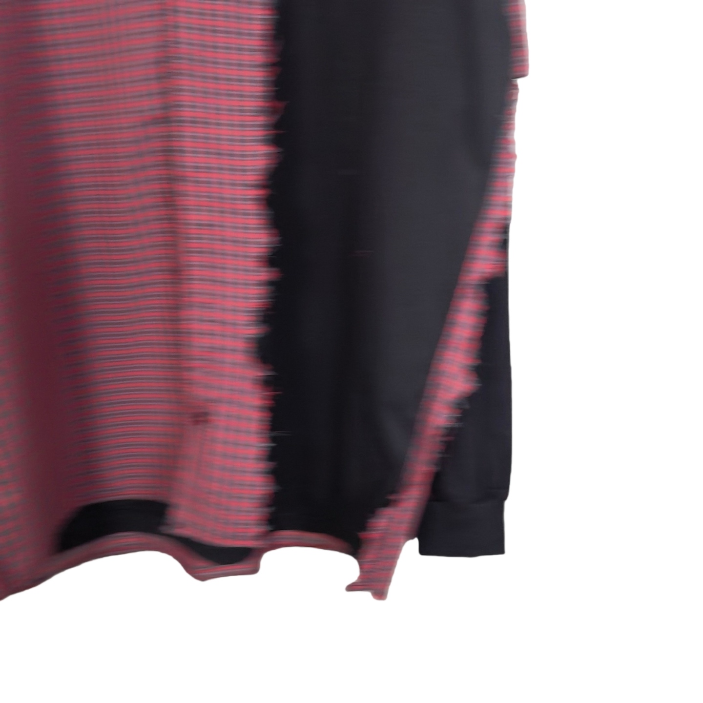 Balenciaga Men's Blue Paneled Long-Sleeve Shirt - DesignerGu