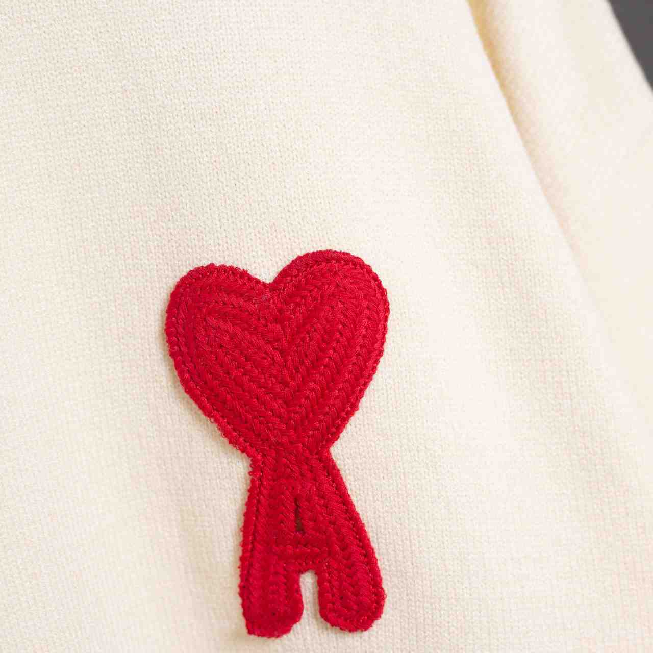 AMI Paris Ami De Coeur Patch Sweater - DesignerGu