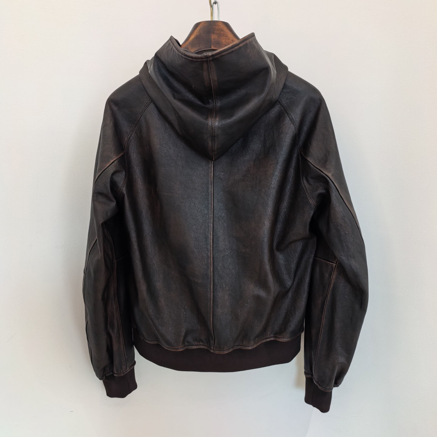 Prada Nappa Leather Hoodie Jacket - DesignerGu
