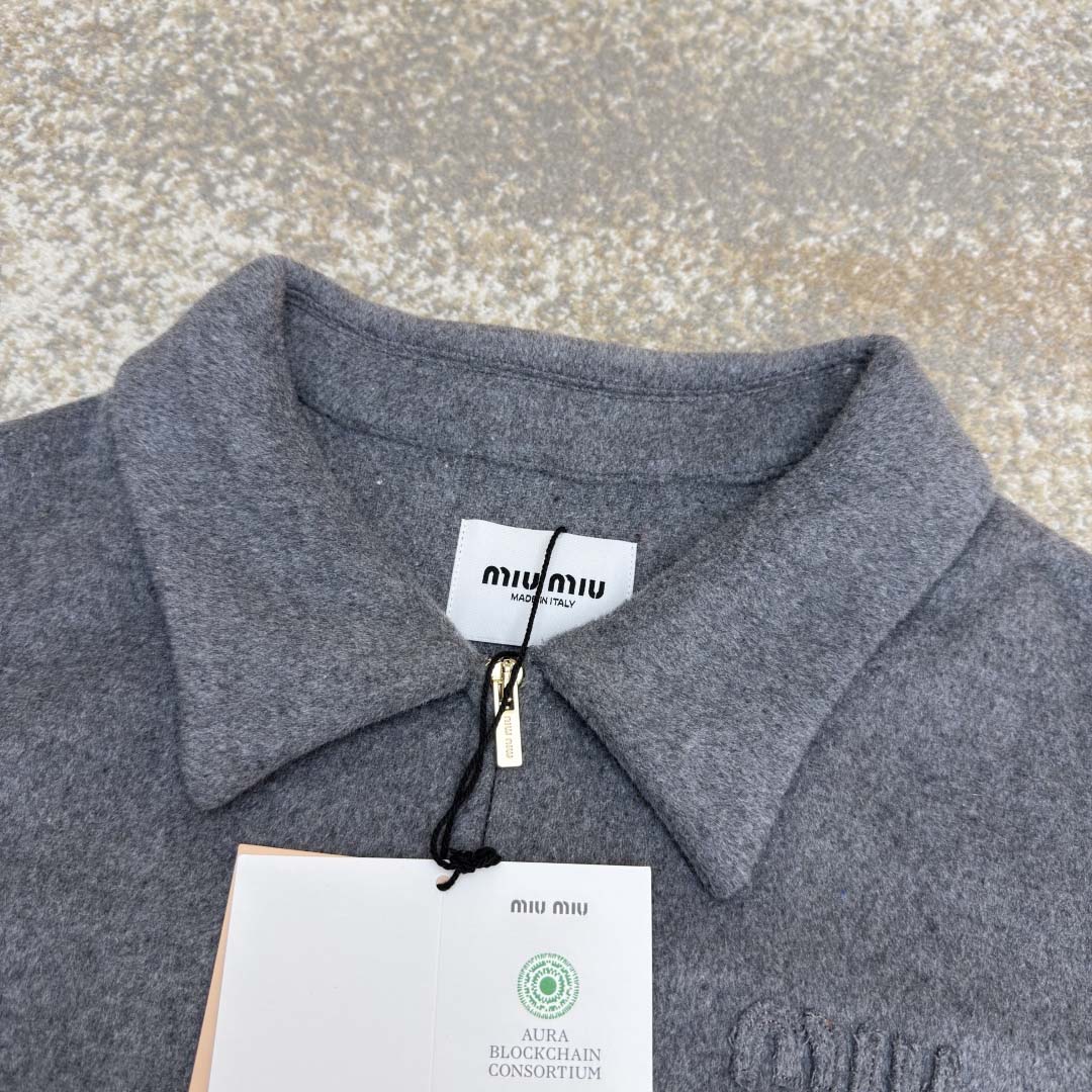 Miu Miu Double Cashmere Blouson Jacket - DesignerGu