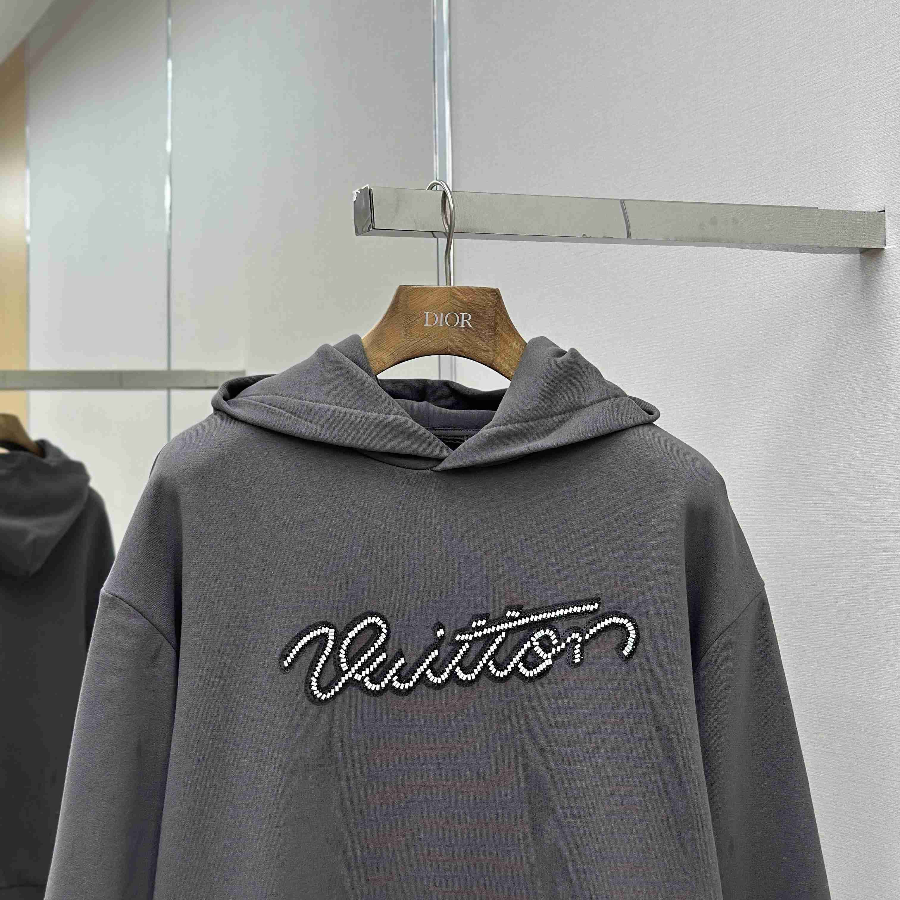 Louis Vuitton Embellished Signature Hoodie   1AJCFS - DesignerGu