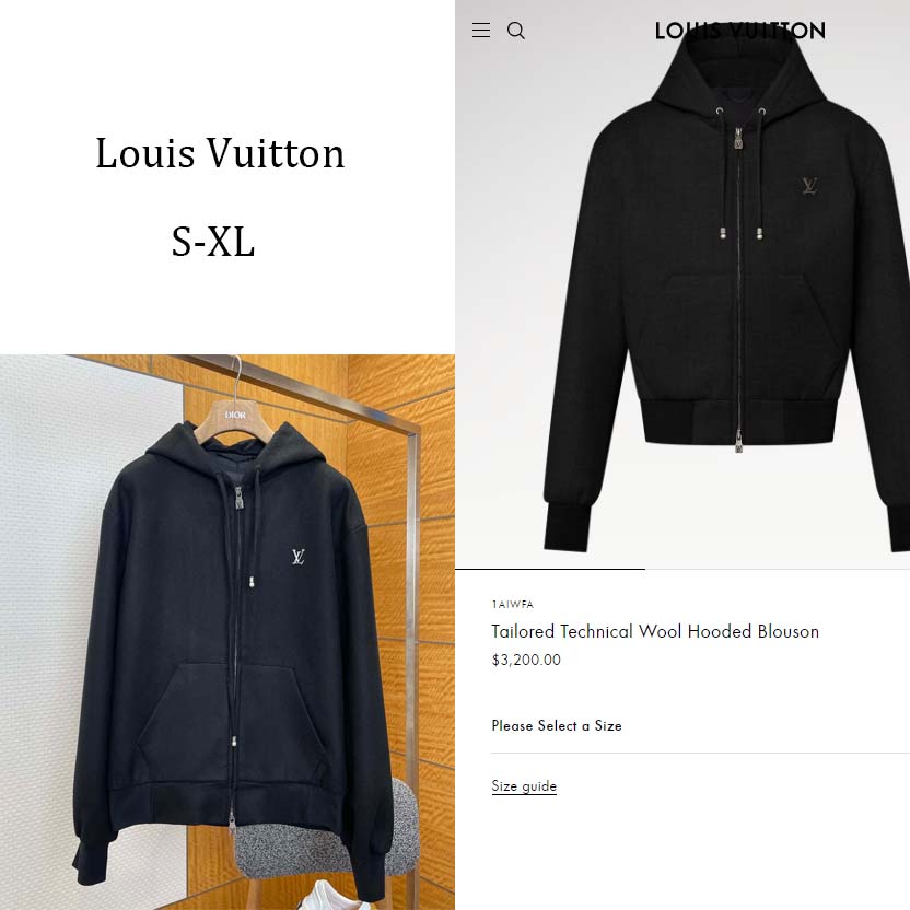 Louis Vuitton Tailored Technical Wool Hooded Blouson   1AIWFA - DesignerGu