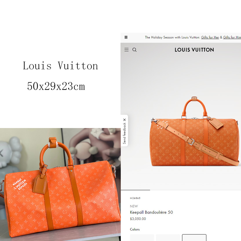 Louis Vuitton Keepall Bandoulière 50   M26865 - DesignerGu