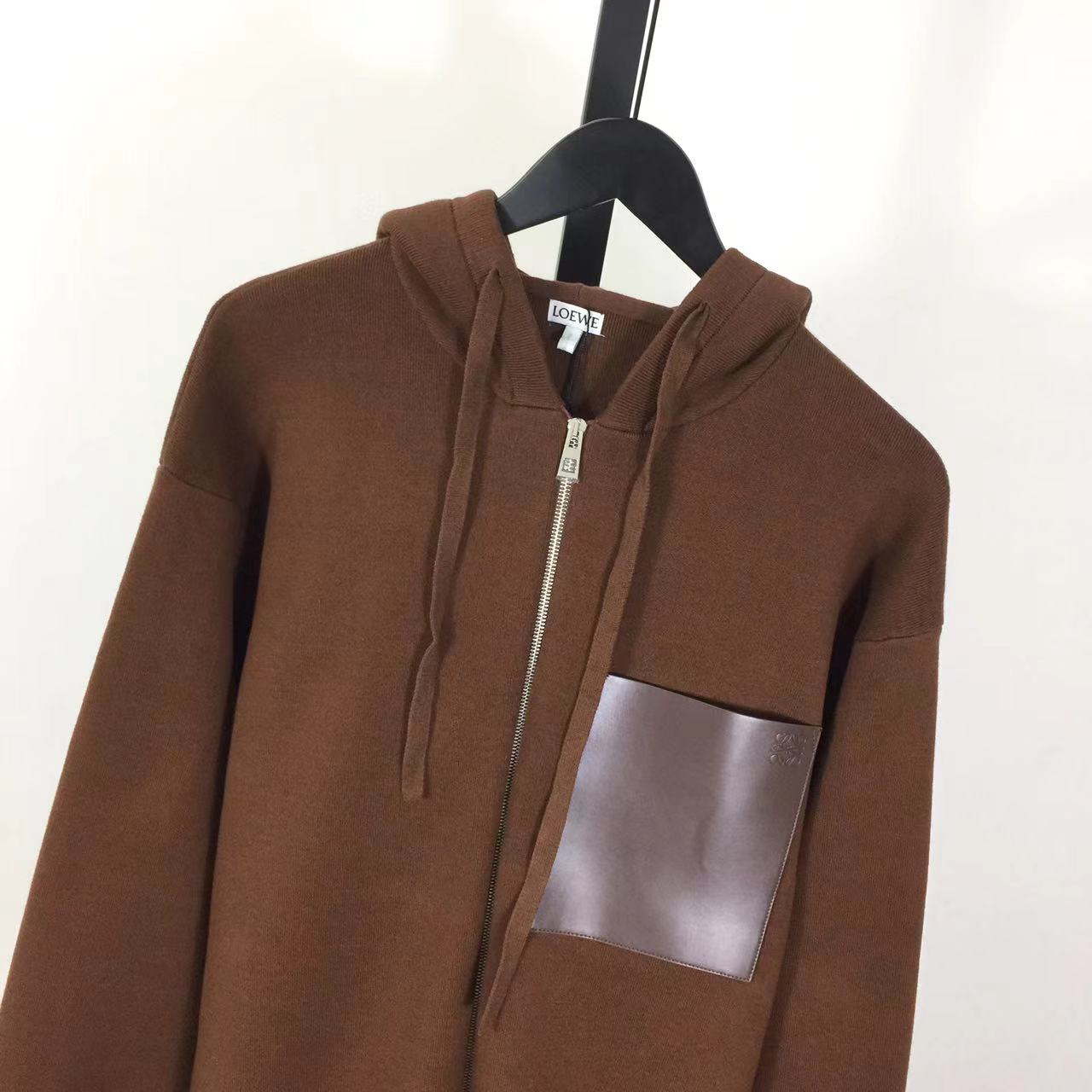 Loewe Zip-up Hoodie In Wool - DesignerGu