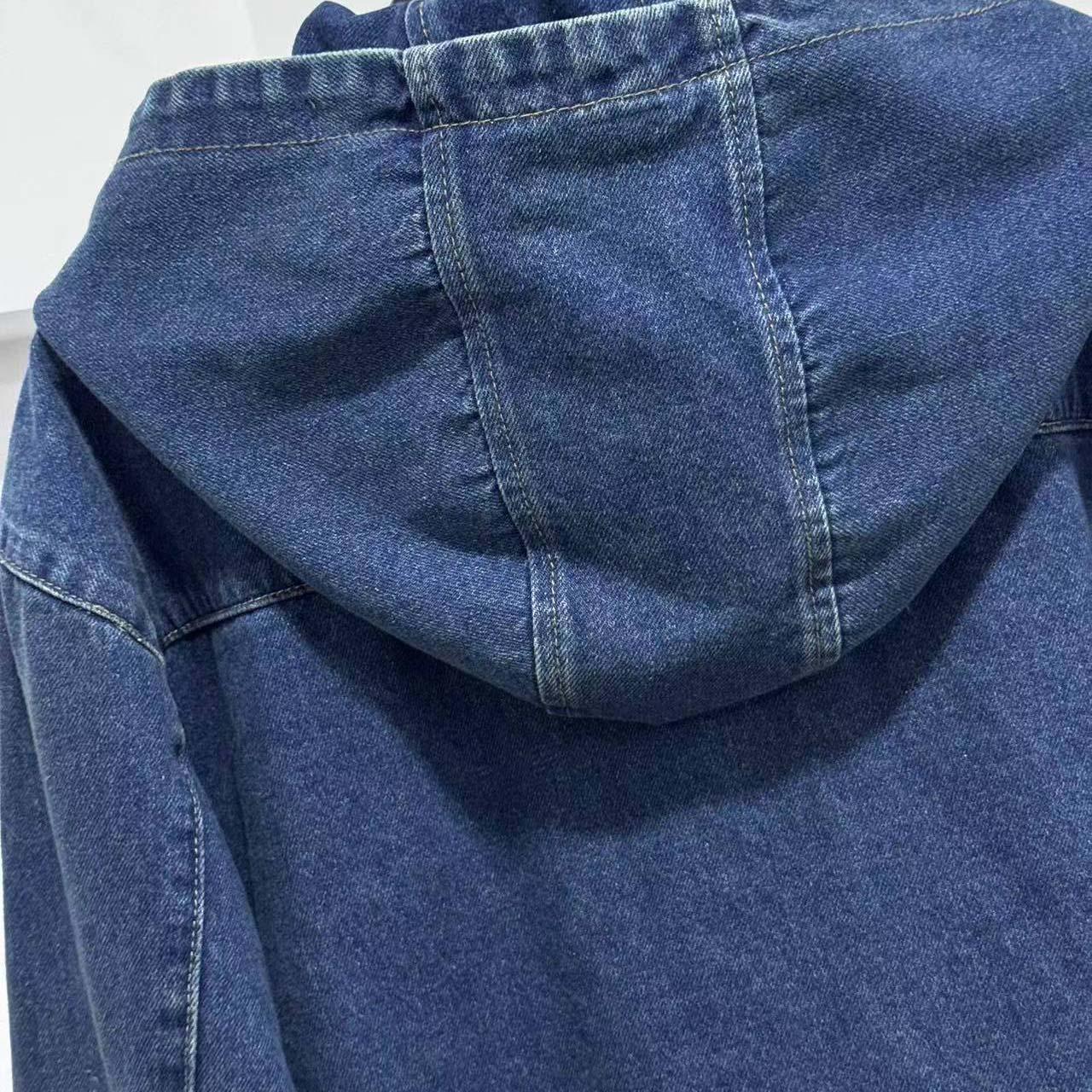 Miu Miu Denim Hoodie Jacket - DesignerGu