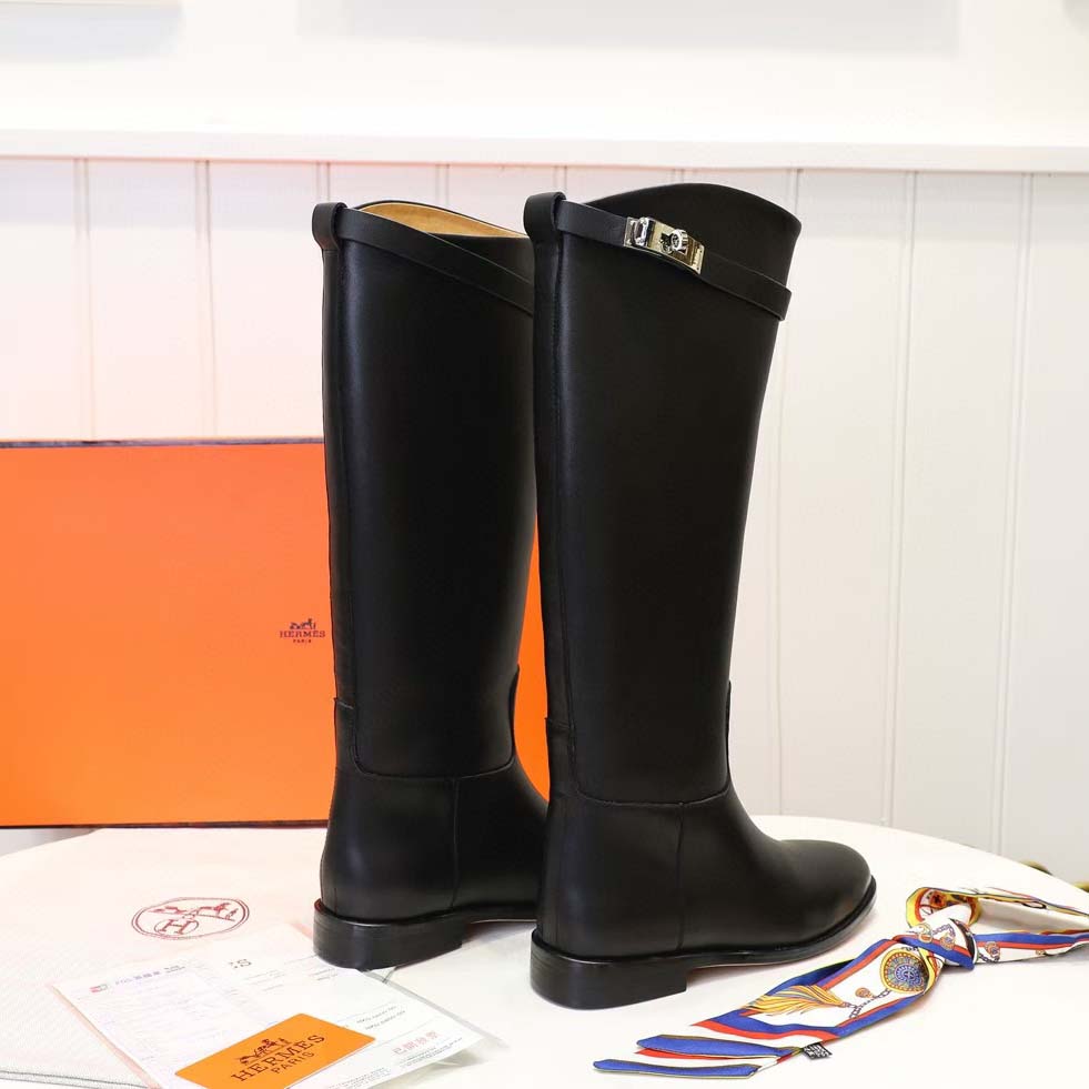 Hermès Jumping Leather Riding Boots - DesignerGu