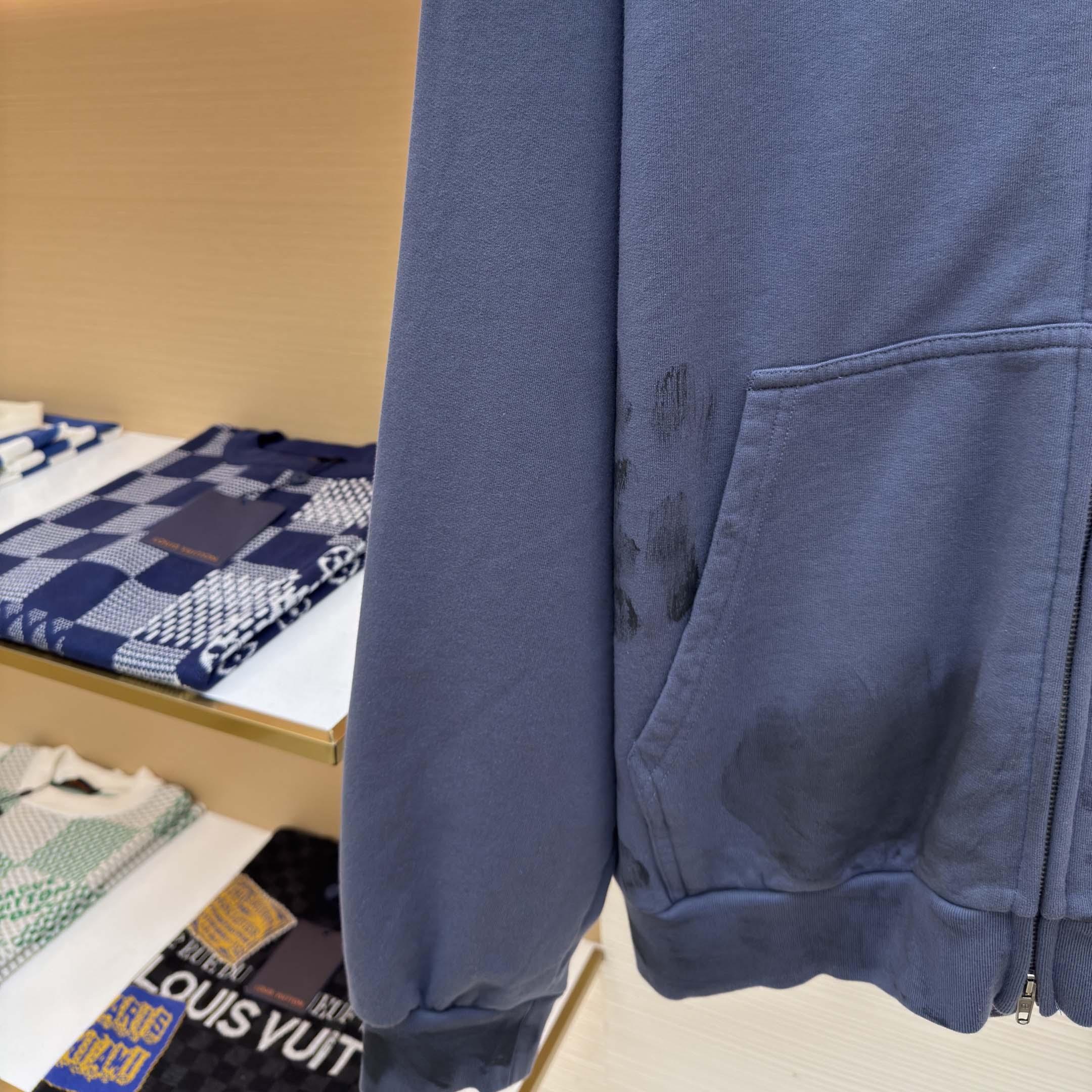 Balenciaga Logo-print Zip-up Hoodie - DesignerGu