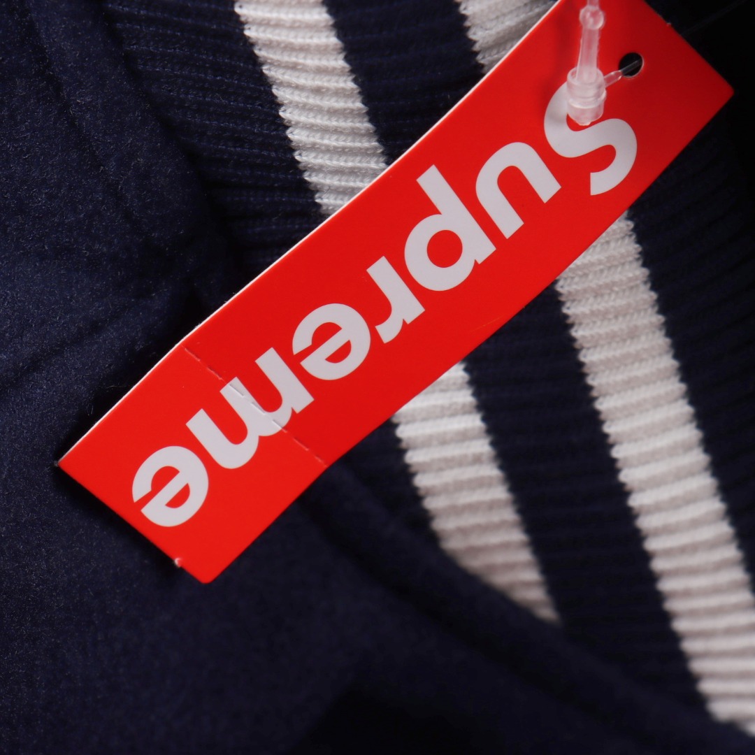 Supreme Praises Varsity Jacket 'Navy' - DesignerGu