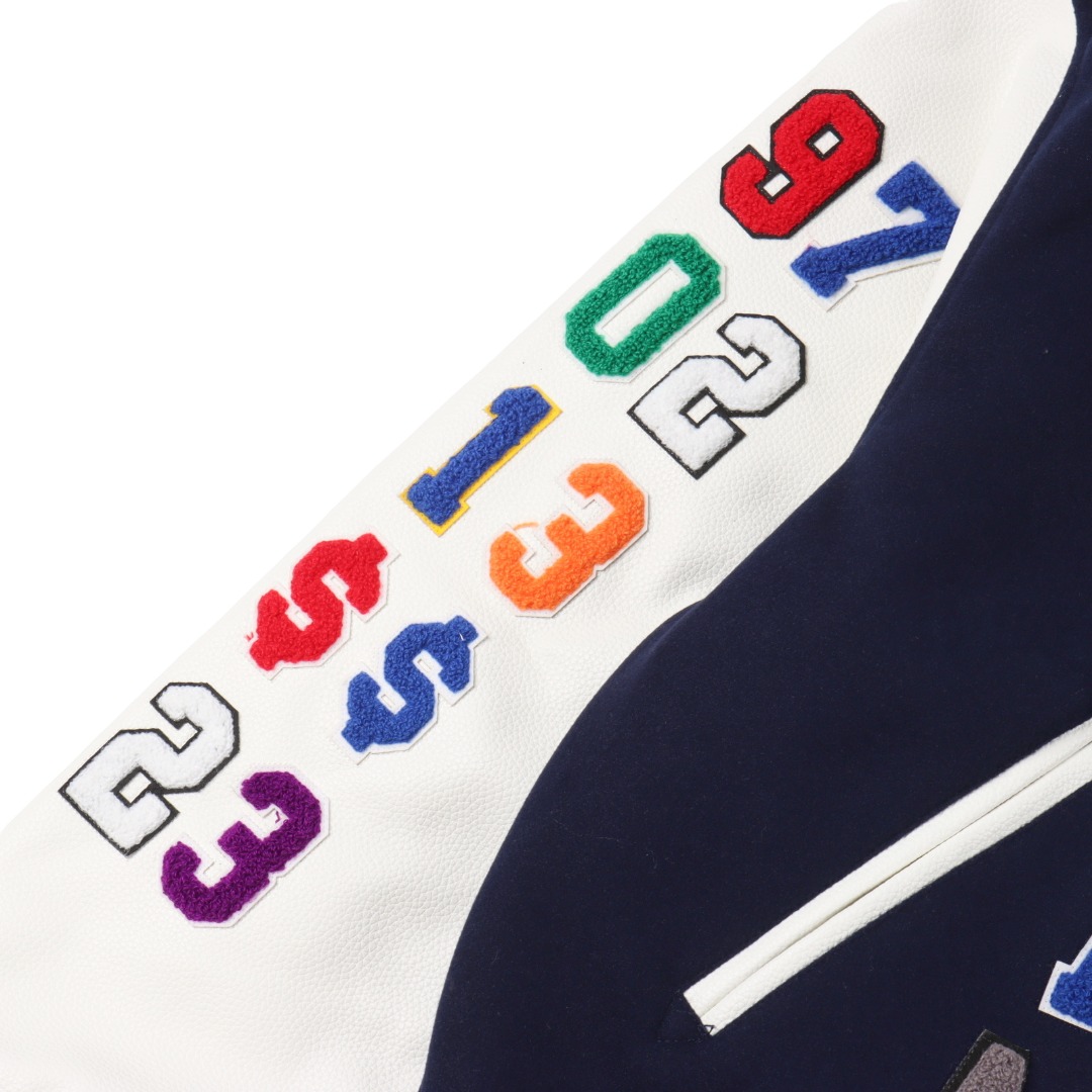 Supreme Praises Varsity Jacket 'Navy' - DesignerGu