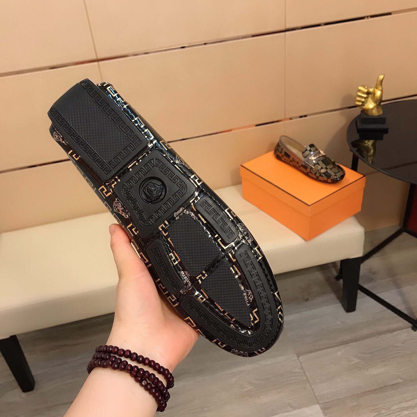Versace Leather Loafers - DesignerGu