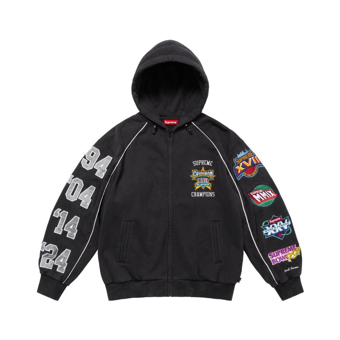 Supreme Playoffs Zip -up Hooded Sweater - DesignerGu