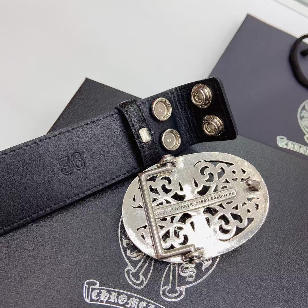 Chrome Hearts Leather Belt   - DesignerGu