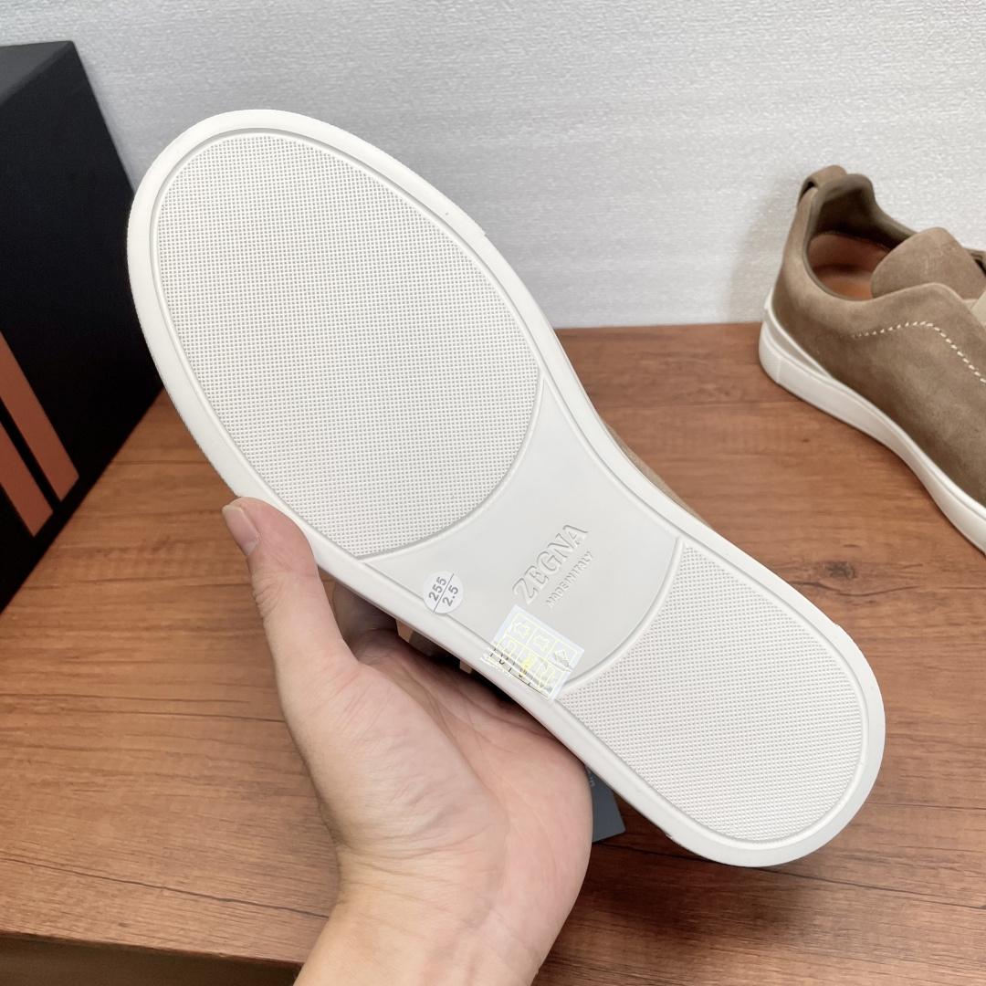 Zegna Suede Triple Stitch™ Sneakers - DesignerGu