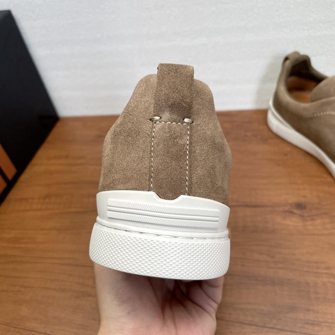 Zegna Suede Triple Stitch™ Sneakers - DesignerGu