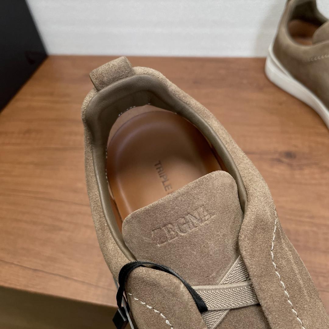 Zegna Suede Triple Stitch™ Sneakers - DesignerGu