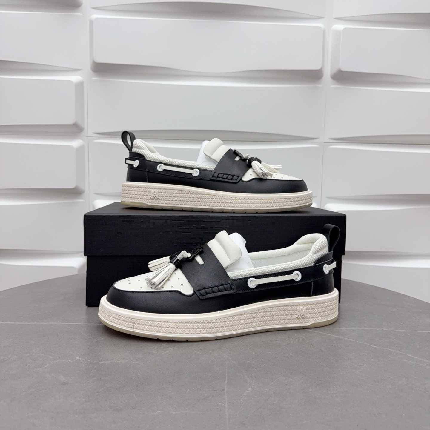 Amiri Men's Black Loafers Leather - DesignerGu