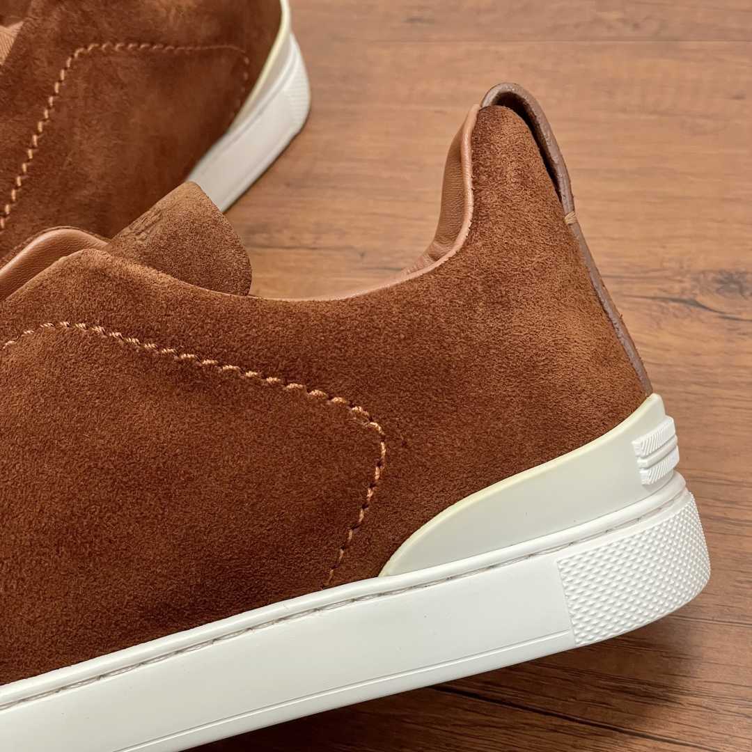 Zegna Suede Triple Stitch™ Sneakers - DesignerGu