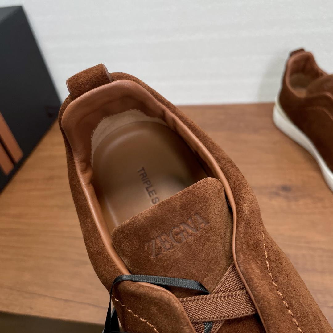 Zegna Suede Triple Stitch™ Sneakers - DesignerGu