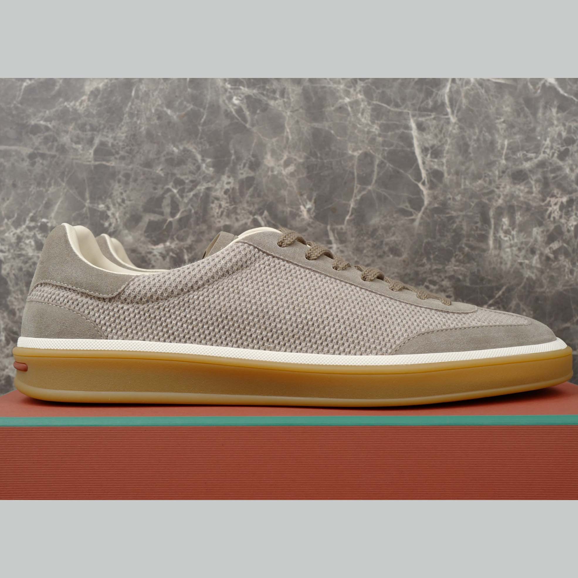Loro Piana Tennis Walk Sneaker Pecora Nera® Wheat Stitch - DesignerGu