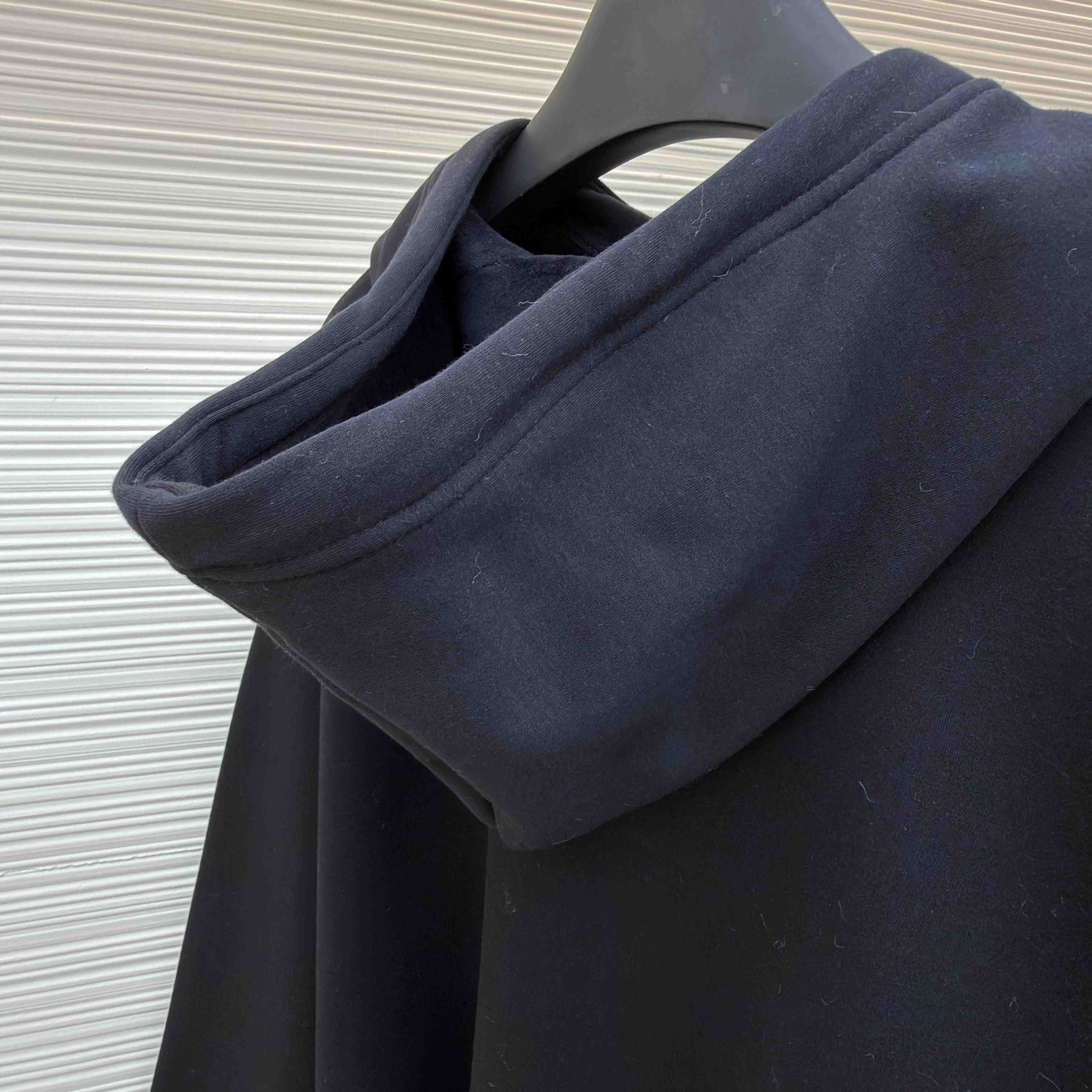 Balenciaga 3B Sports Icon Zip-Up Hoodie In Washed Black - DesignerGu