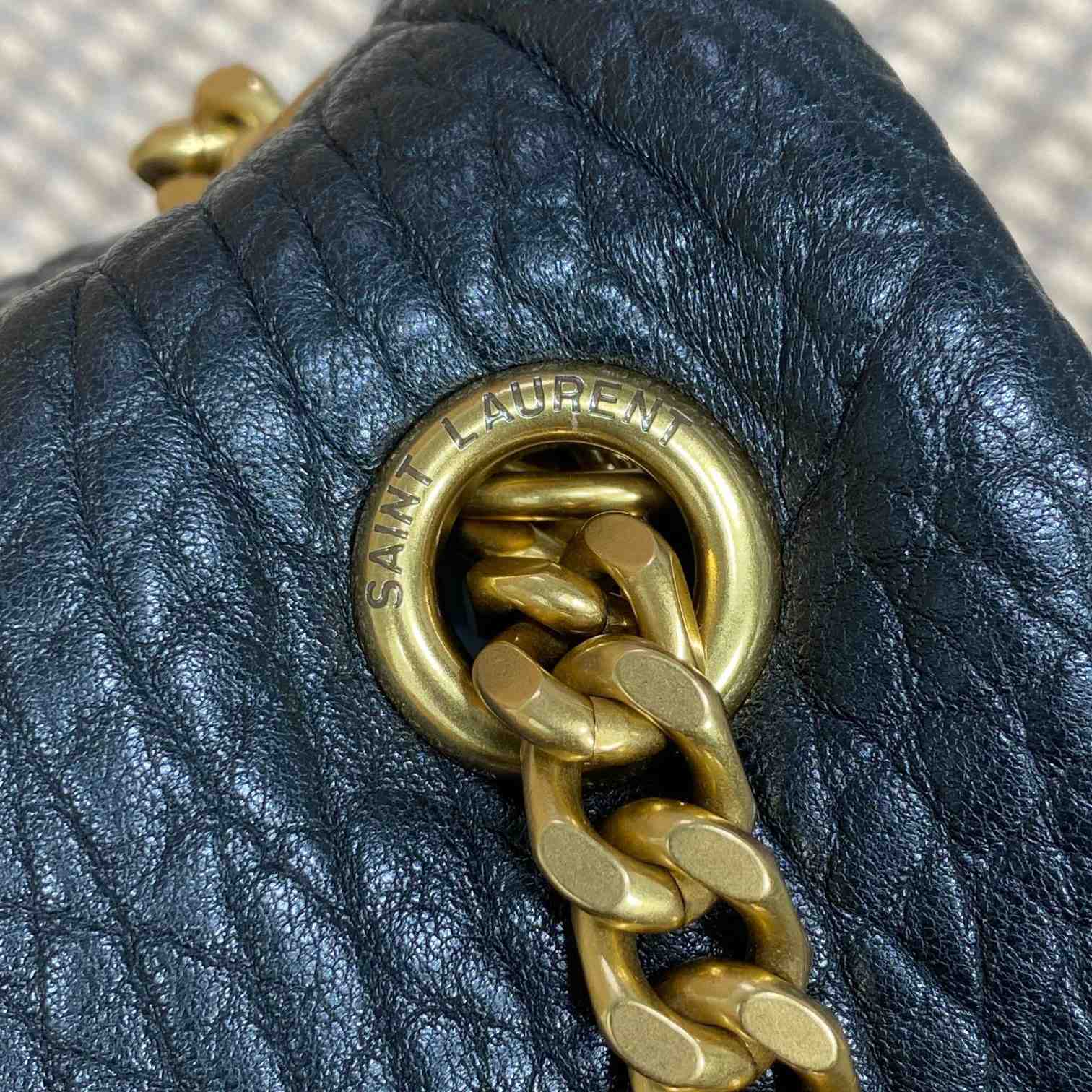 Saint Laurent Calypso Large In Grained Lambskin   - DesignerGu