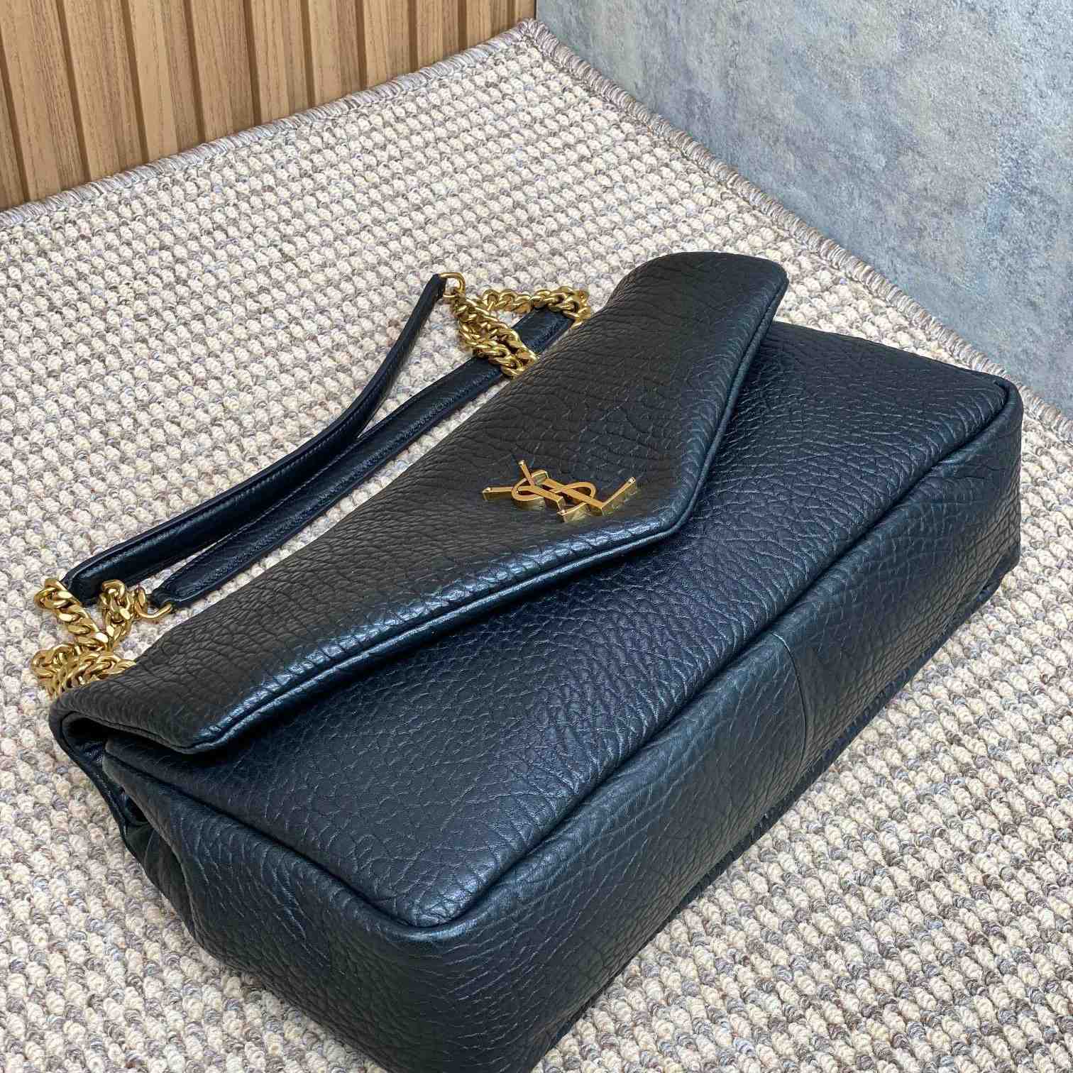 Saint Laurent Calypso Large In Grained Lambskin   - DesignerGu