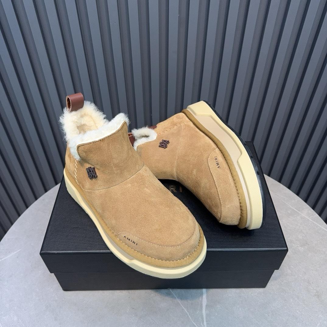 Amiri Malibu Shearling Lined Suede Boots - DesignerGu