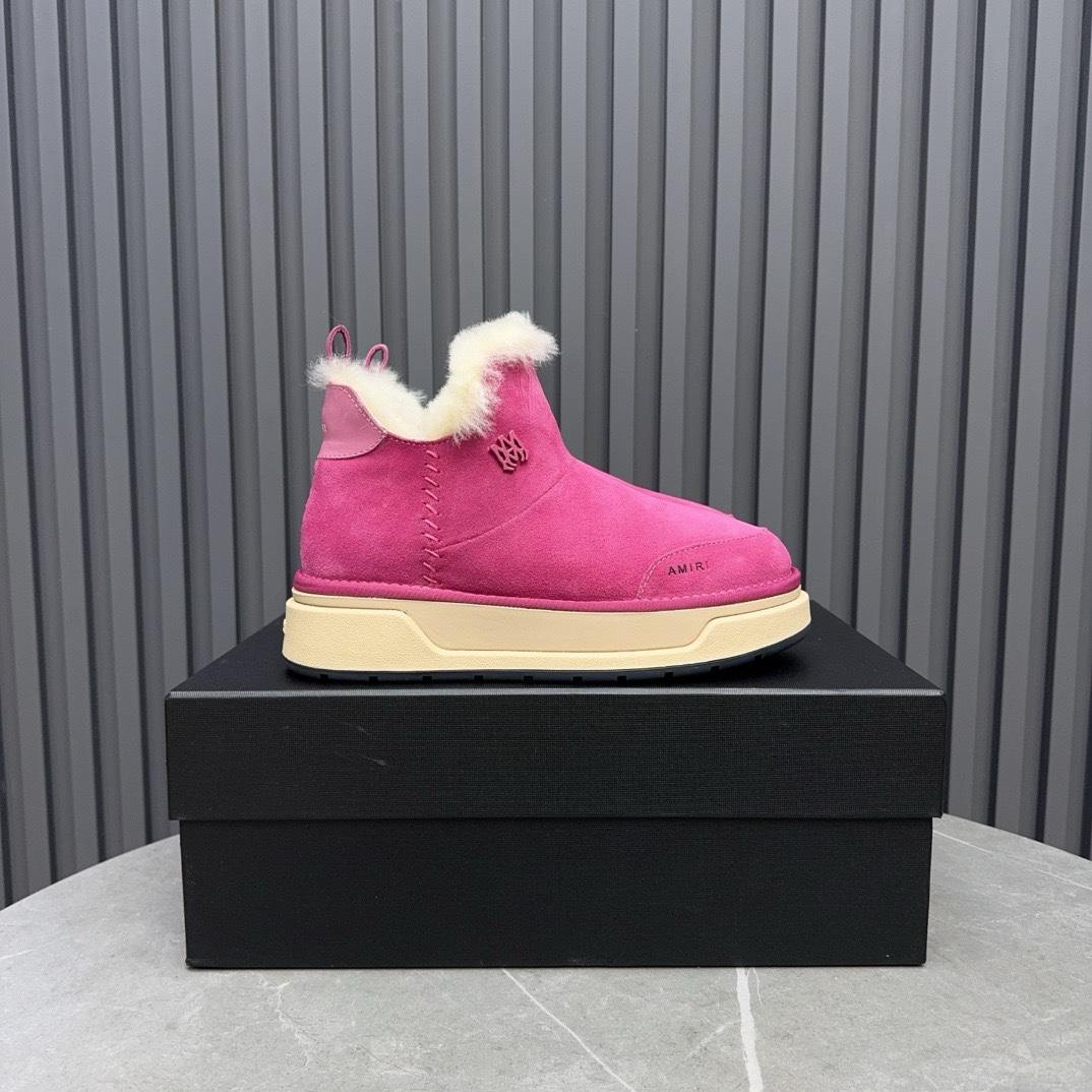 Amiri Malibu Shearling Lined Suede Boots - DesignerGu