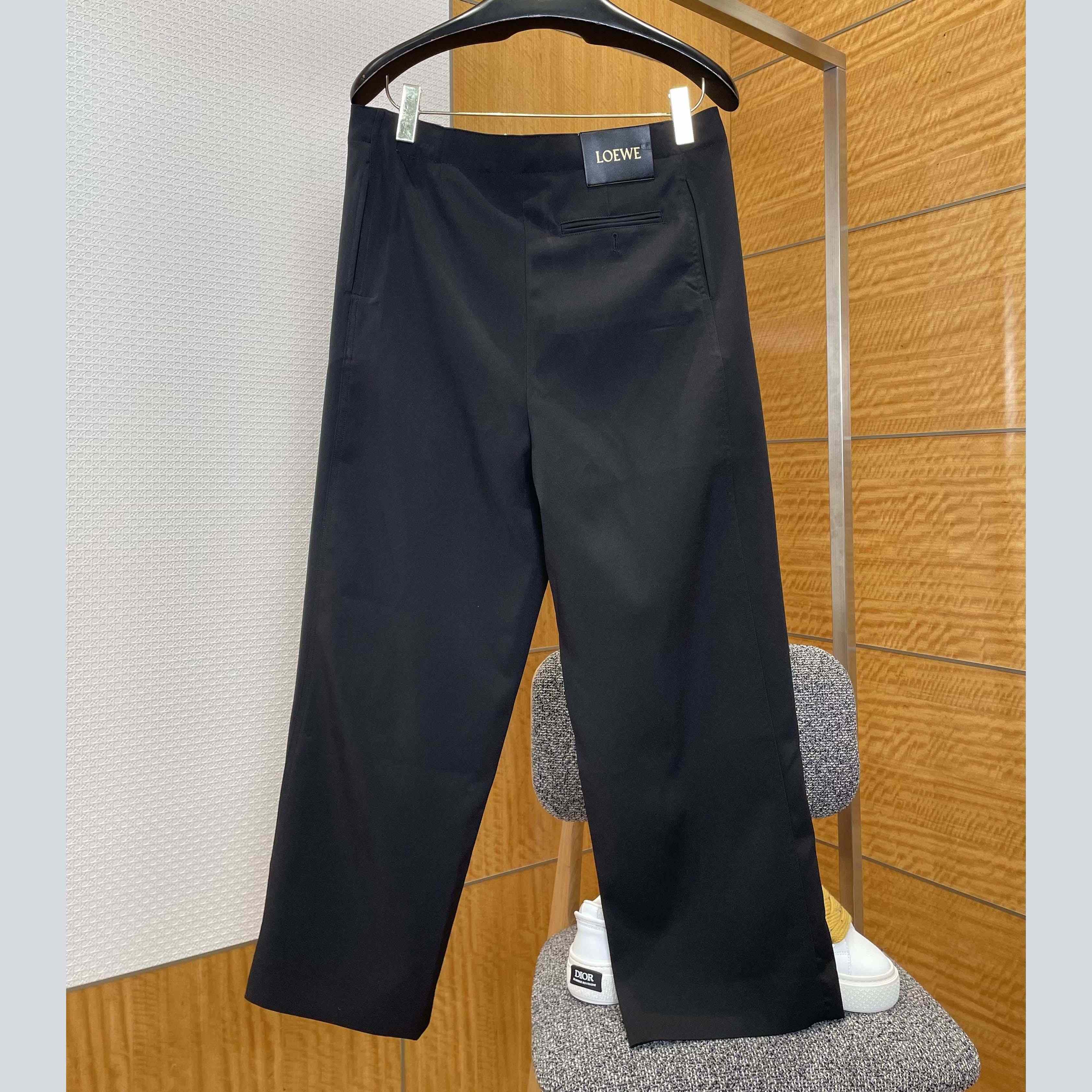 Loewe Belted Trousers In Wool And Silk - DesignerGu