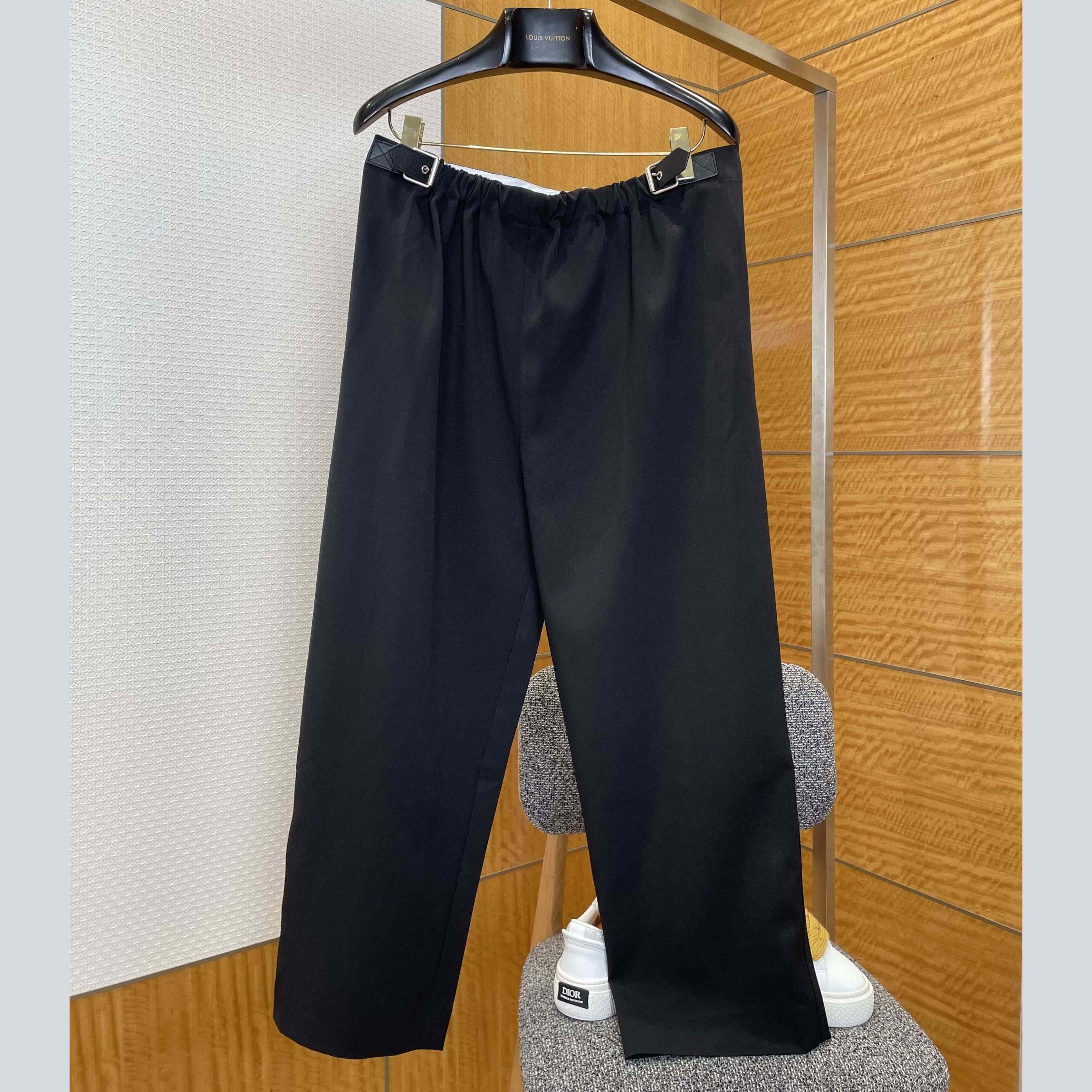 Loewe Belted Trousers In Wool And Silk - DesignerGu