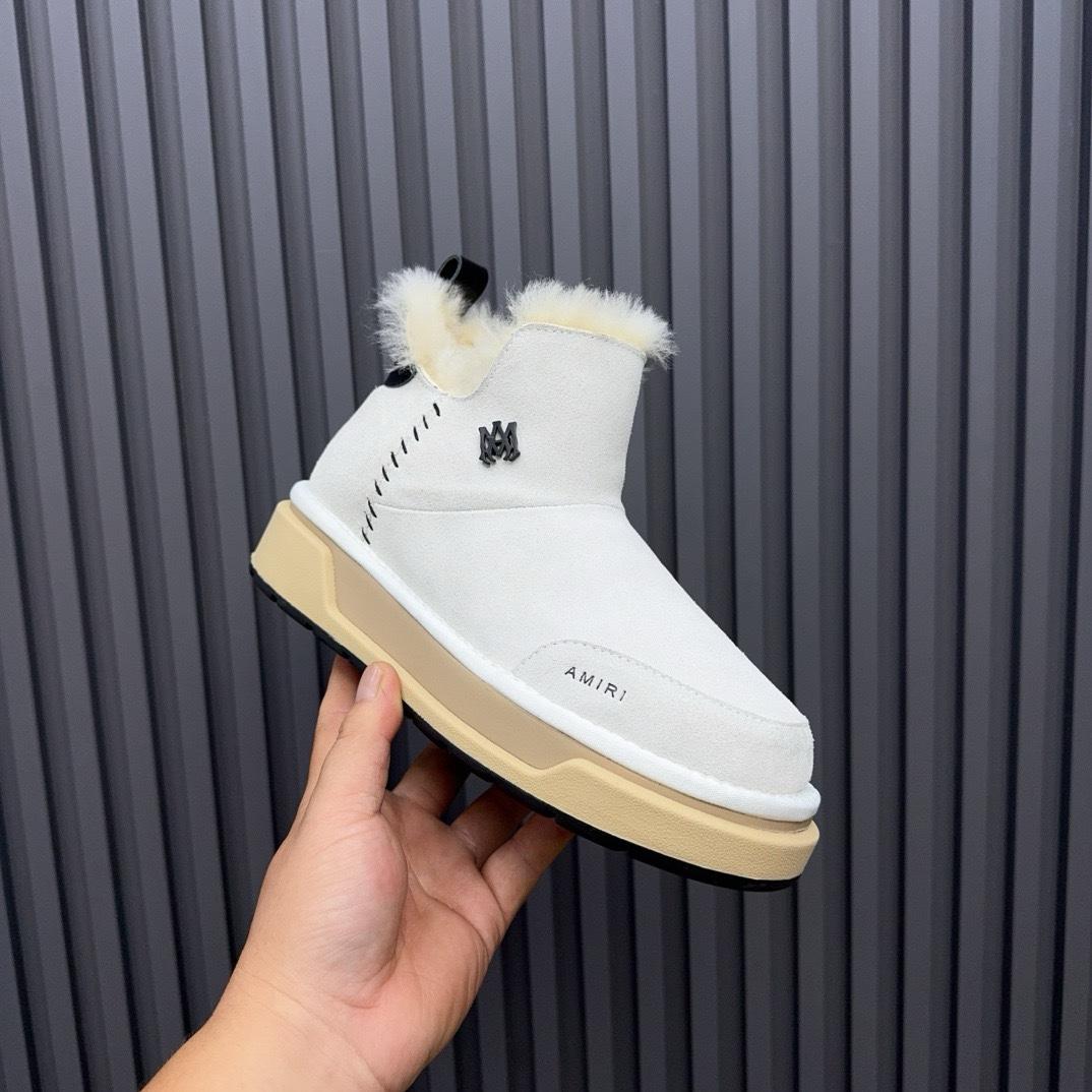 Amiri Malibu Shearling Lined Suede Boots - DesignerGu