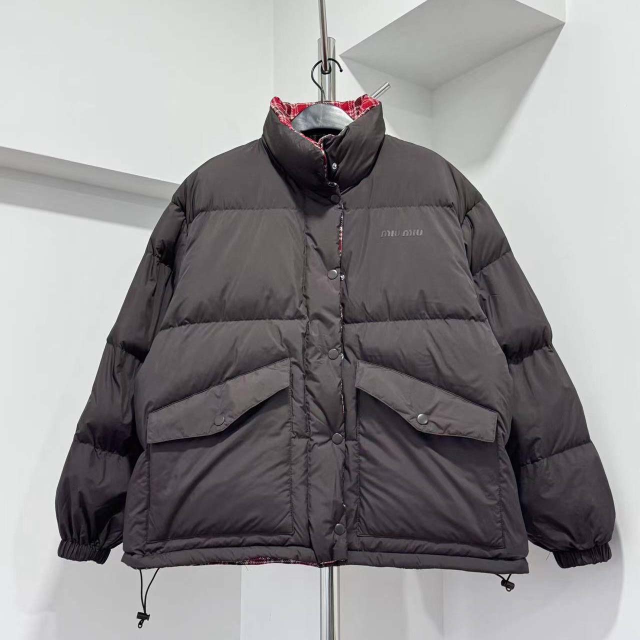 Miu Miu Technical Pongé Reversible Down Jacket - DesignerGu
