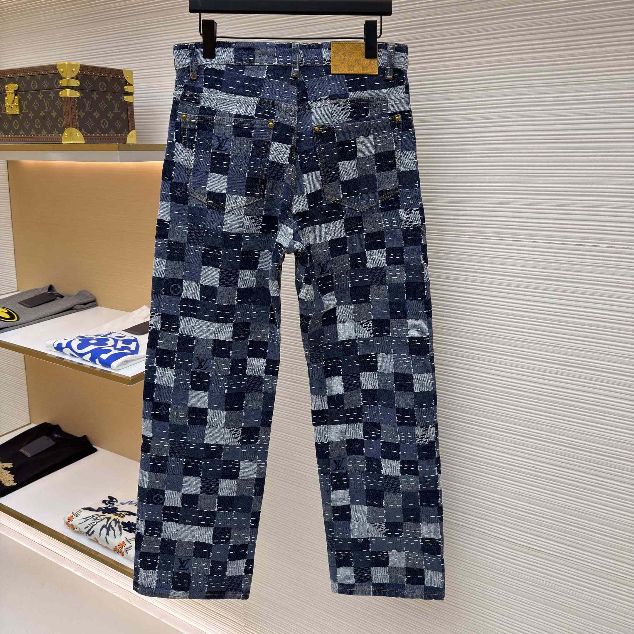 Louis Vuitton Damier Denim Skate Pants - DesignerGu