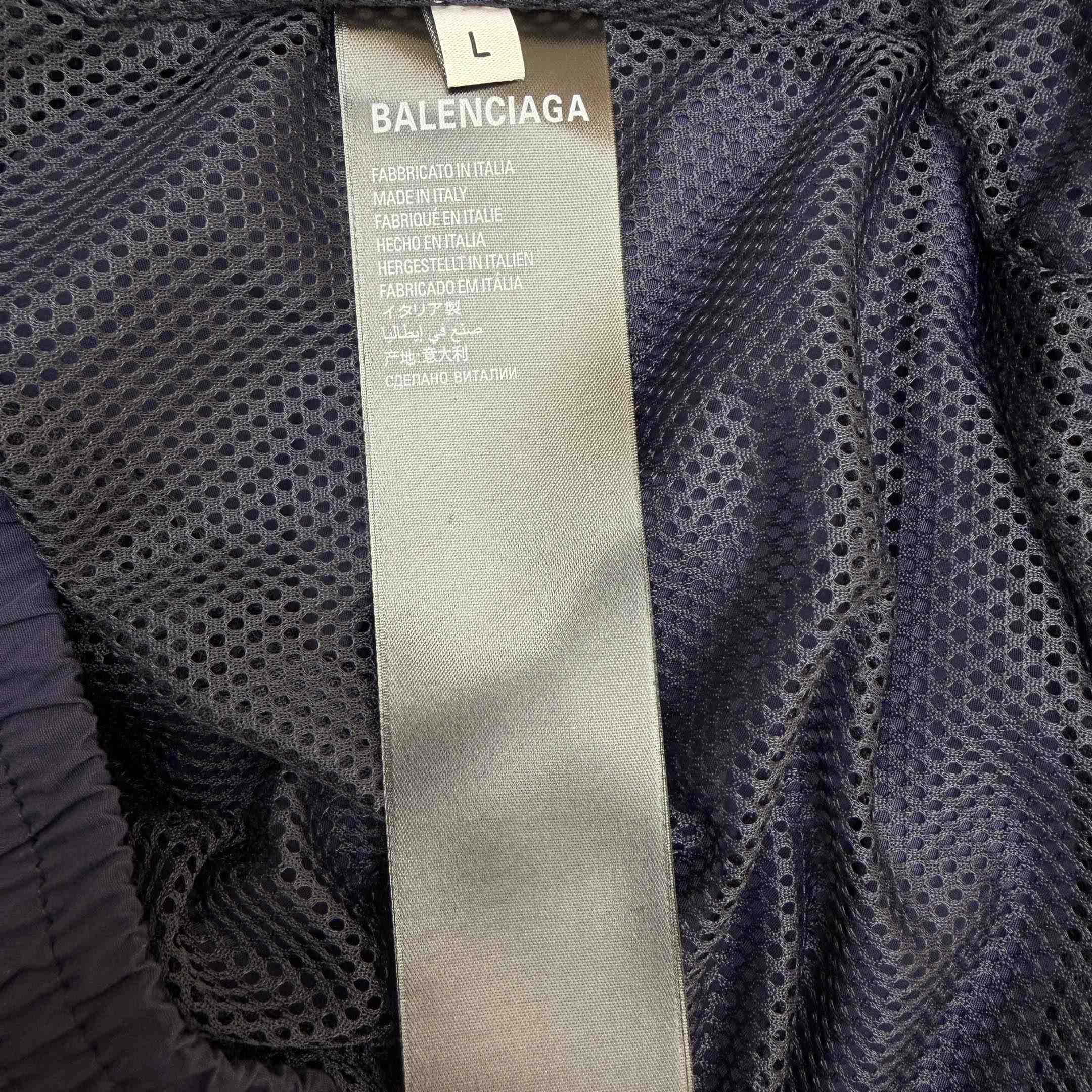 Balenciaga 3B Football Tracksuit Jacket In New Dark Navy - DesignerGu