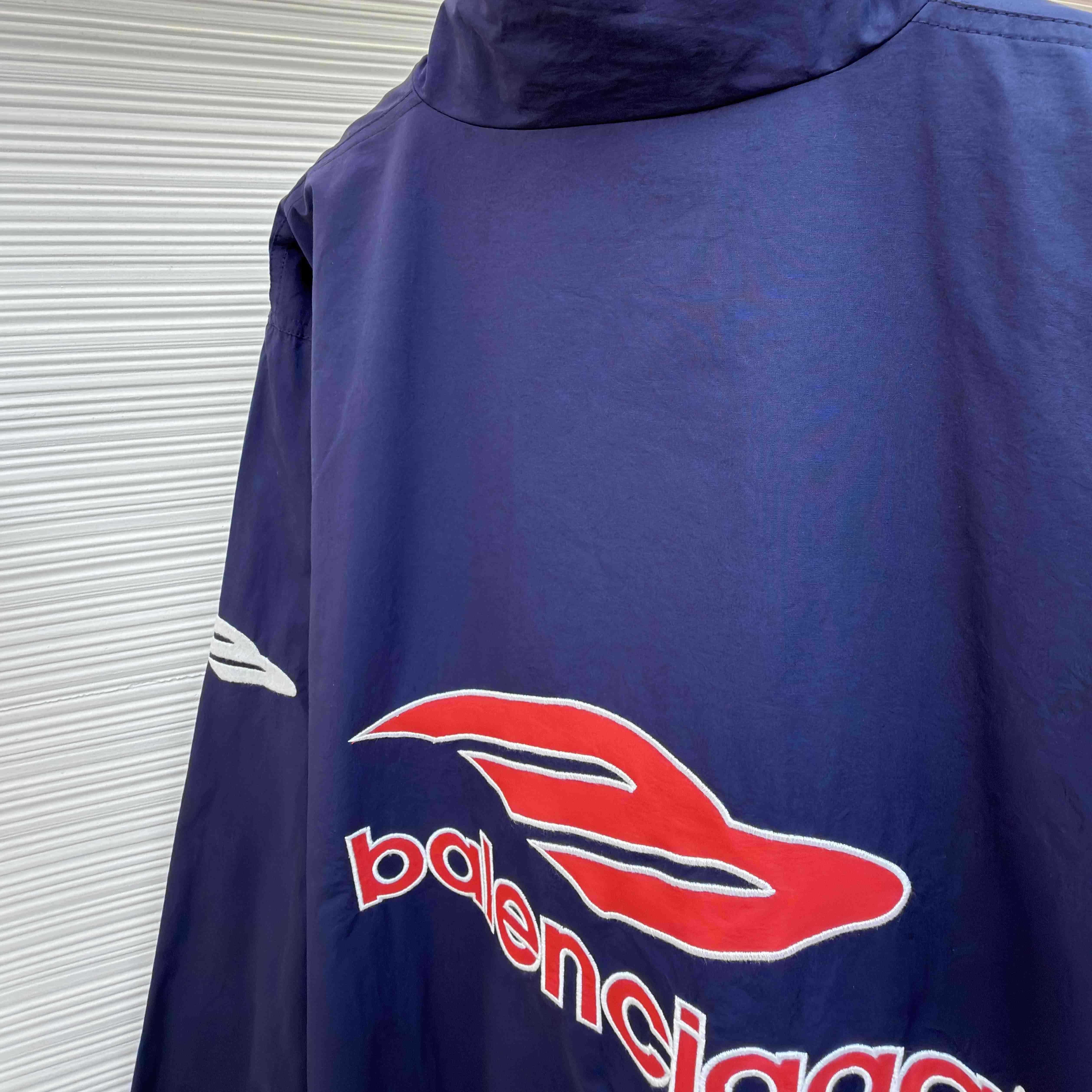 Balenciaga 3B Football Tracksuit Jacket In New Dark Navy - DesignerGu