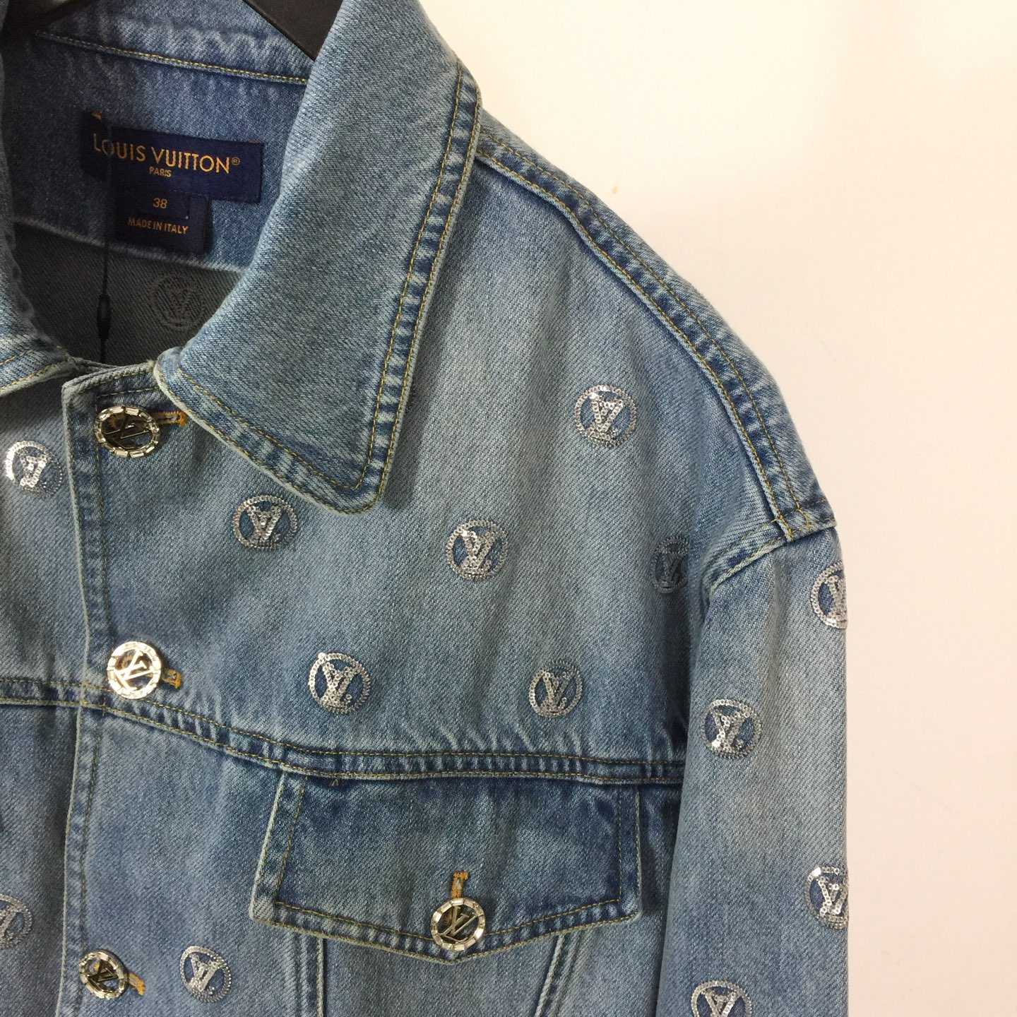 Louis Vuitton Sequin Signature Denim Jacket - DesignerGu