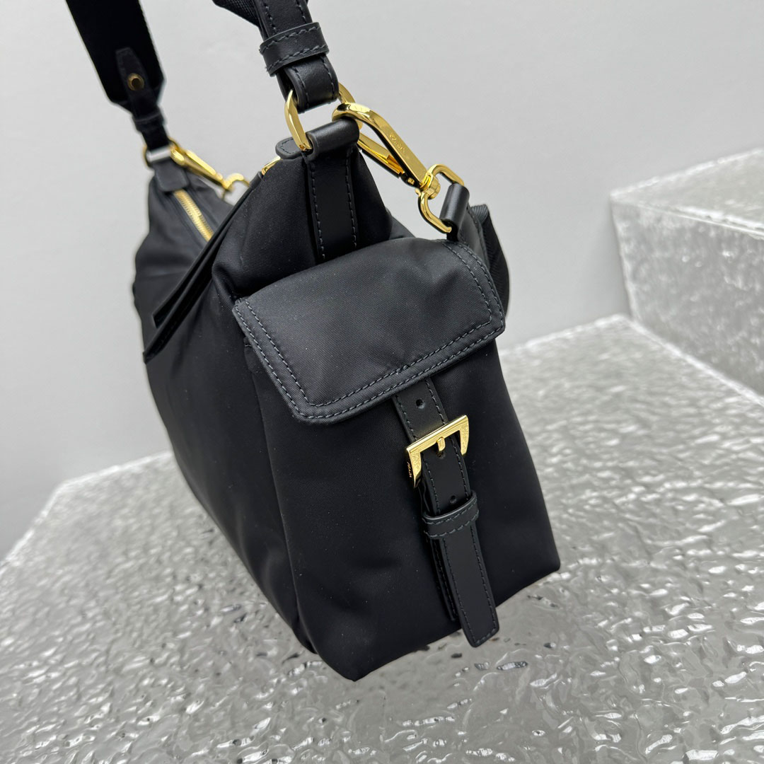 Prada Explore Large Re-Nylon And Leather Bag - DesignerGu