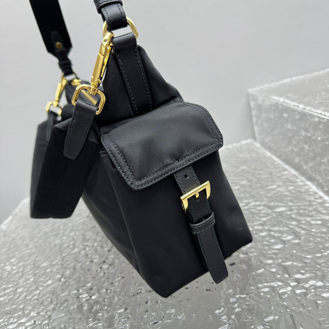 Prada Explore Large Re-Nylon And Leather Bag - DesignerGu