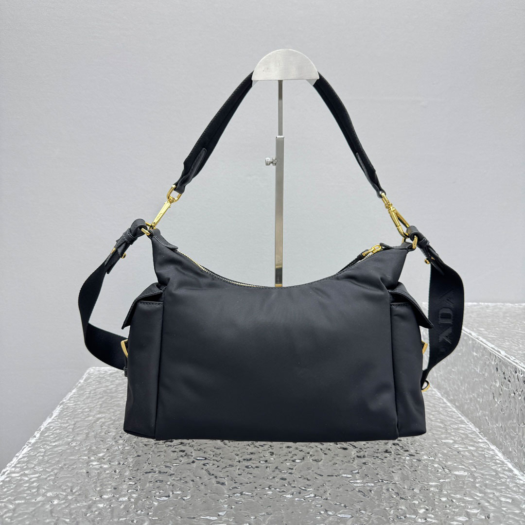 Prada Explore Large Re-Nylon And Leather Bag - DesignerGu