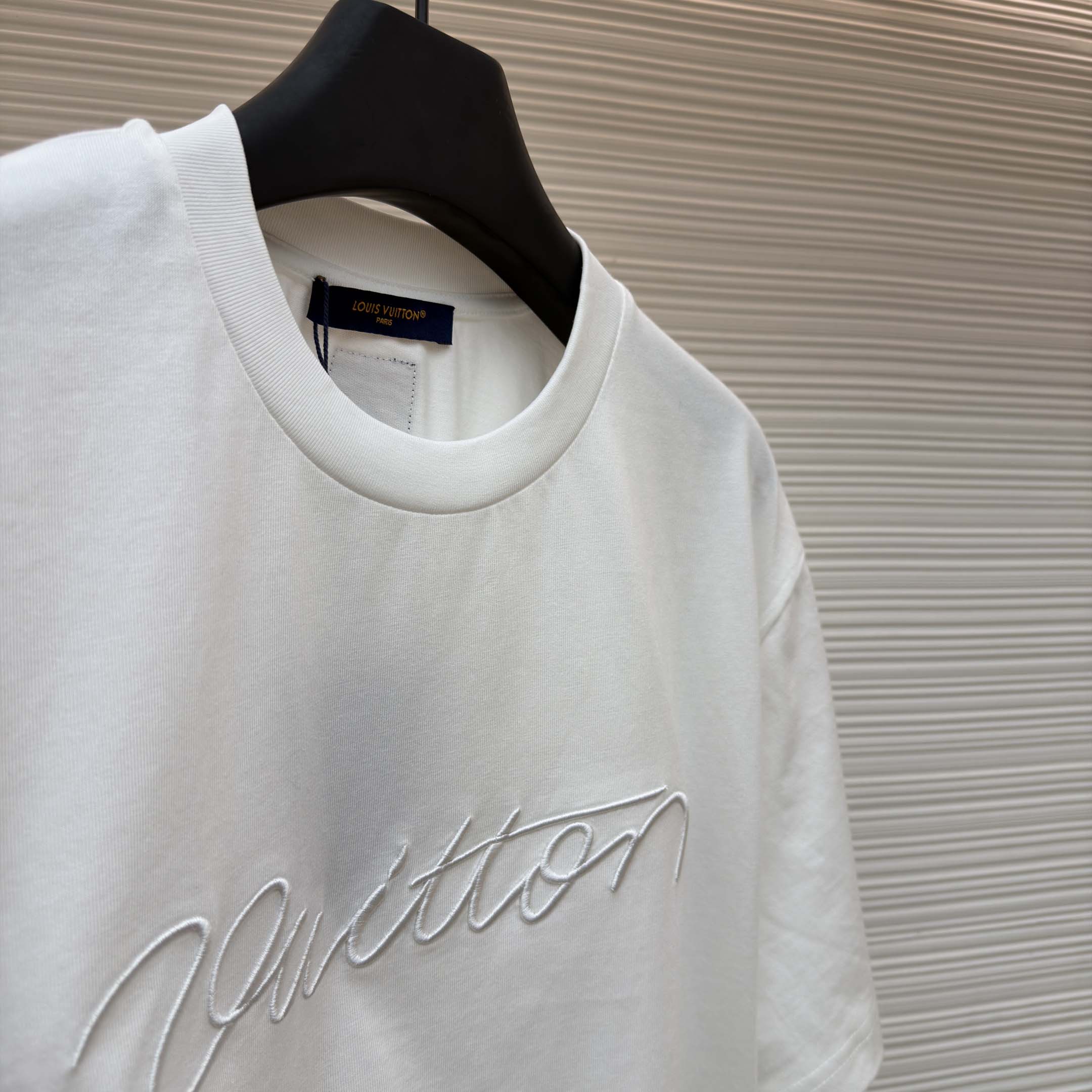 Louis Vuitton Embellished Signature Short-Sleeved T-Shirt    - DesignerGu