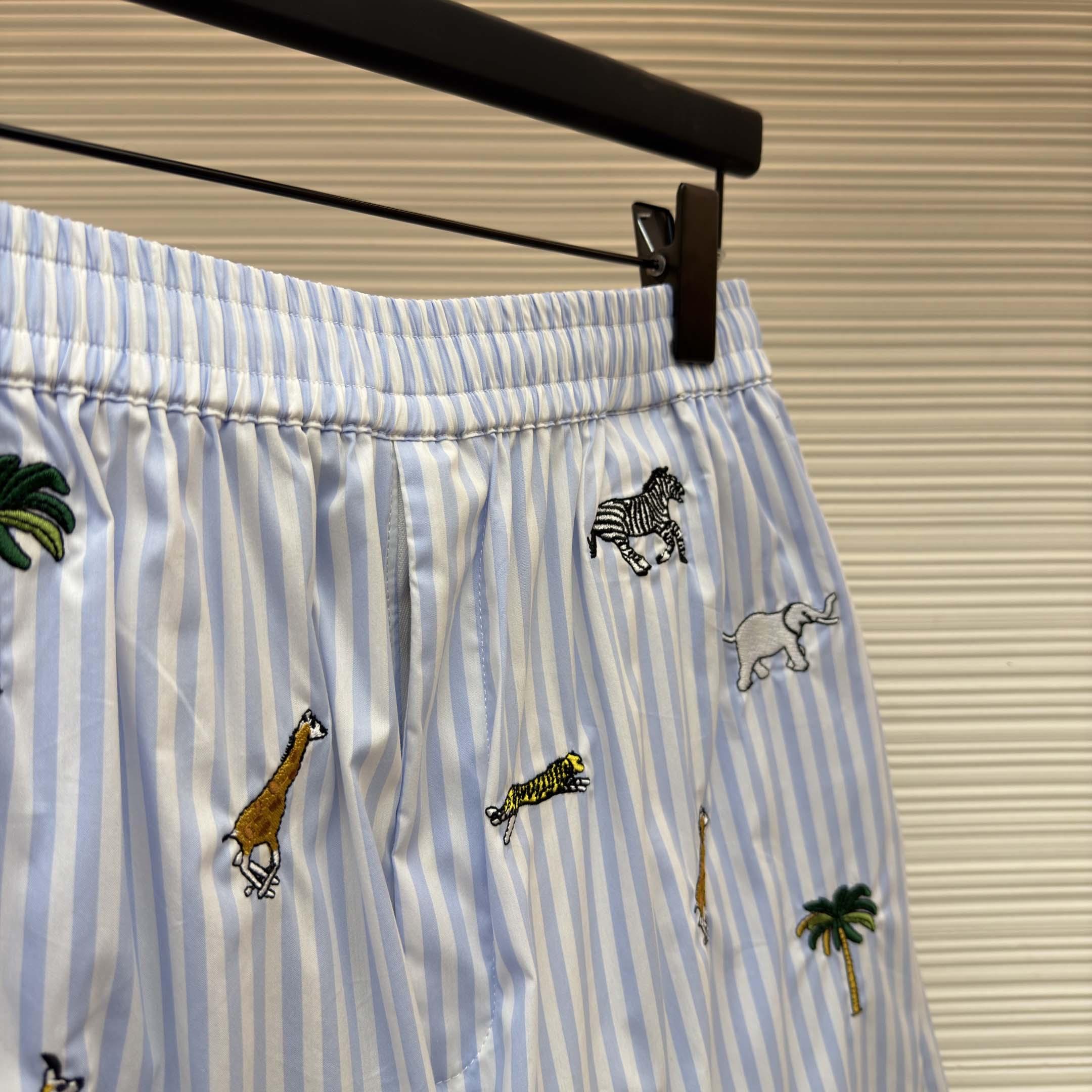 Louis Vuitton LV x The Darjeeling Limited Embroidered Striped Shorts    1AJUXJ - DesignerGu